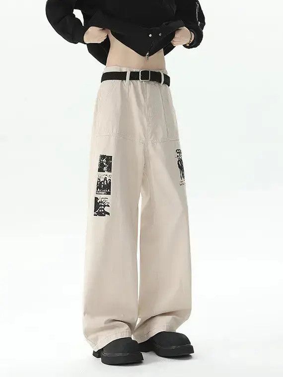 Japanese Brand Retro casual apricot hip-hop jeans Size US 32 / EU 48 - 5 Thumbnail
