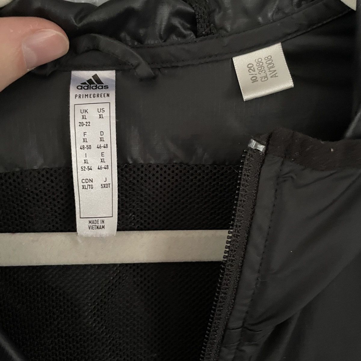 Adidas Adidas Black and Grey Windbreaker Men’s Size XL Size US XL / EU 56 / 4 - 5 Thumbnail