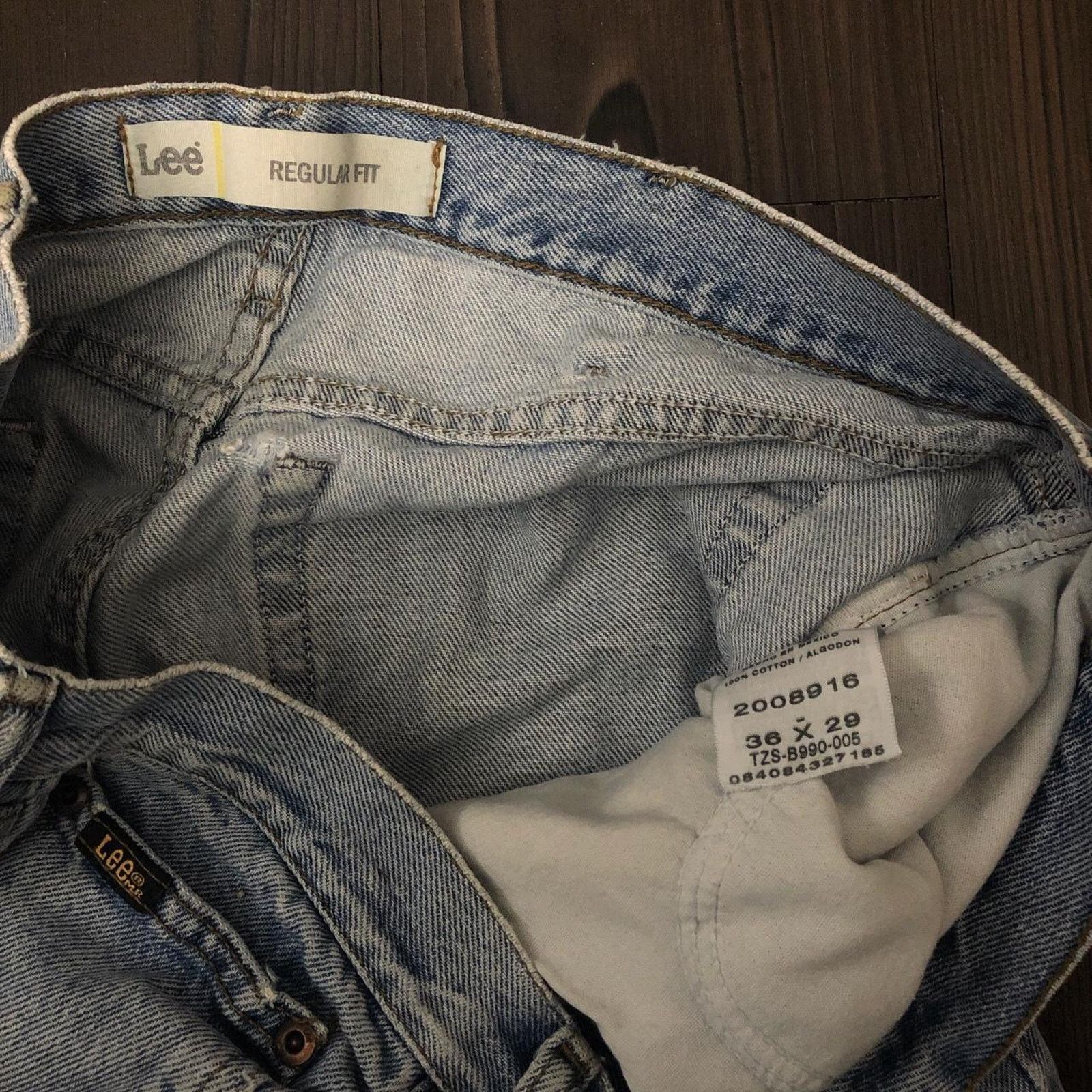 Lee Men’s Distressed Lee Denim Jeans | 36x29 Size US 36 / EU 52 - 4 Thumbnail