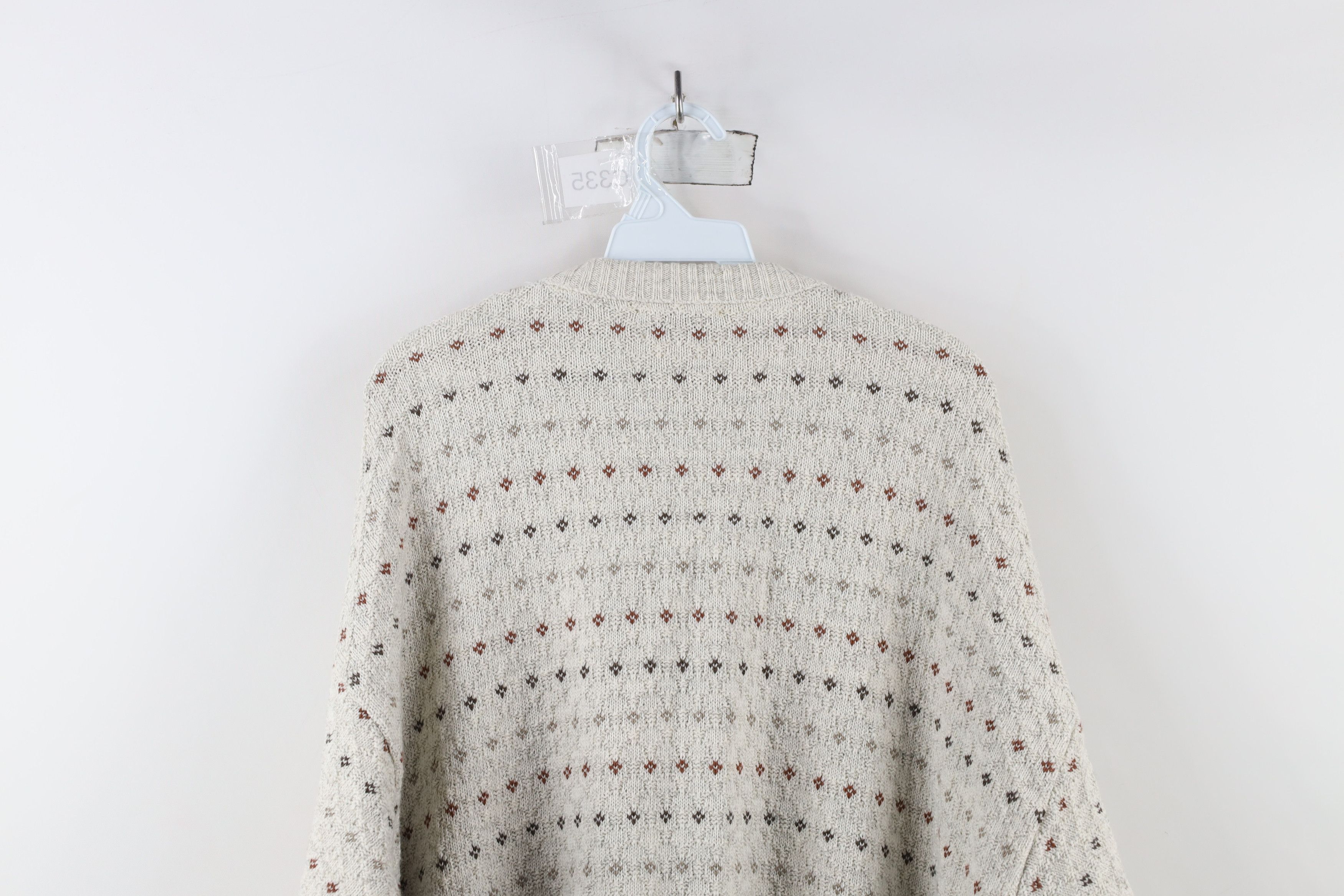 Vintage Vintage 90s Streetwear Geometric Knit Crewneck Dad Sweater Size US XL / EU 56 / 4 - 7 Thumbnail