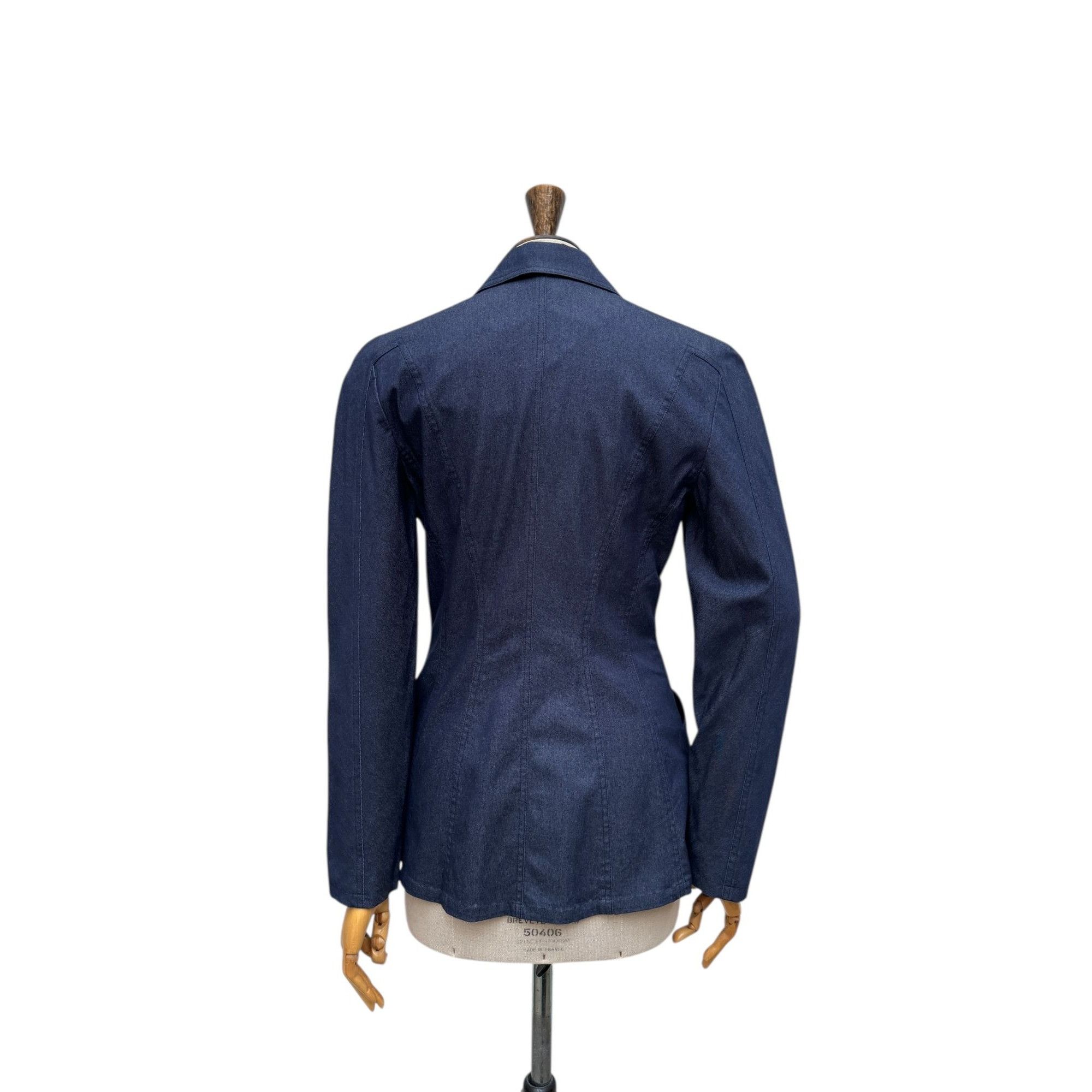 Thierry Mugler Dark Denim Blazer Jacket Size M / US 6-8 / IT 42-44 - 3 Thumbnail