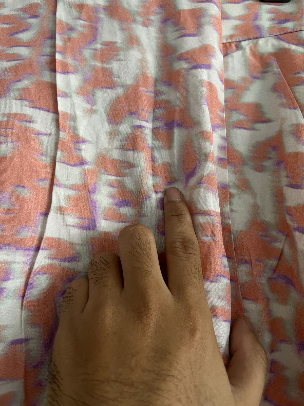 Balenciaga SS14 Balenciaga Cloqué Graphic Print Peach & Purple Size 25" / US 0 / IT 36 - 9 Thumbnail
