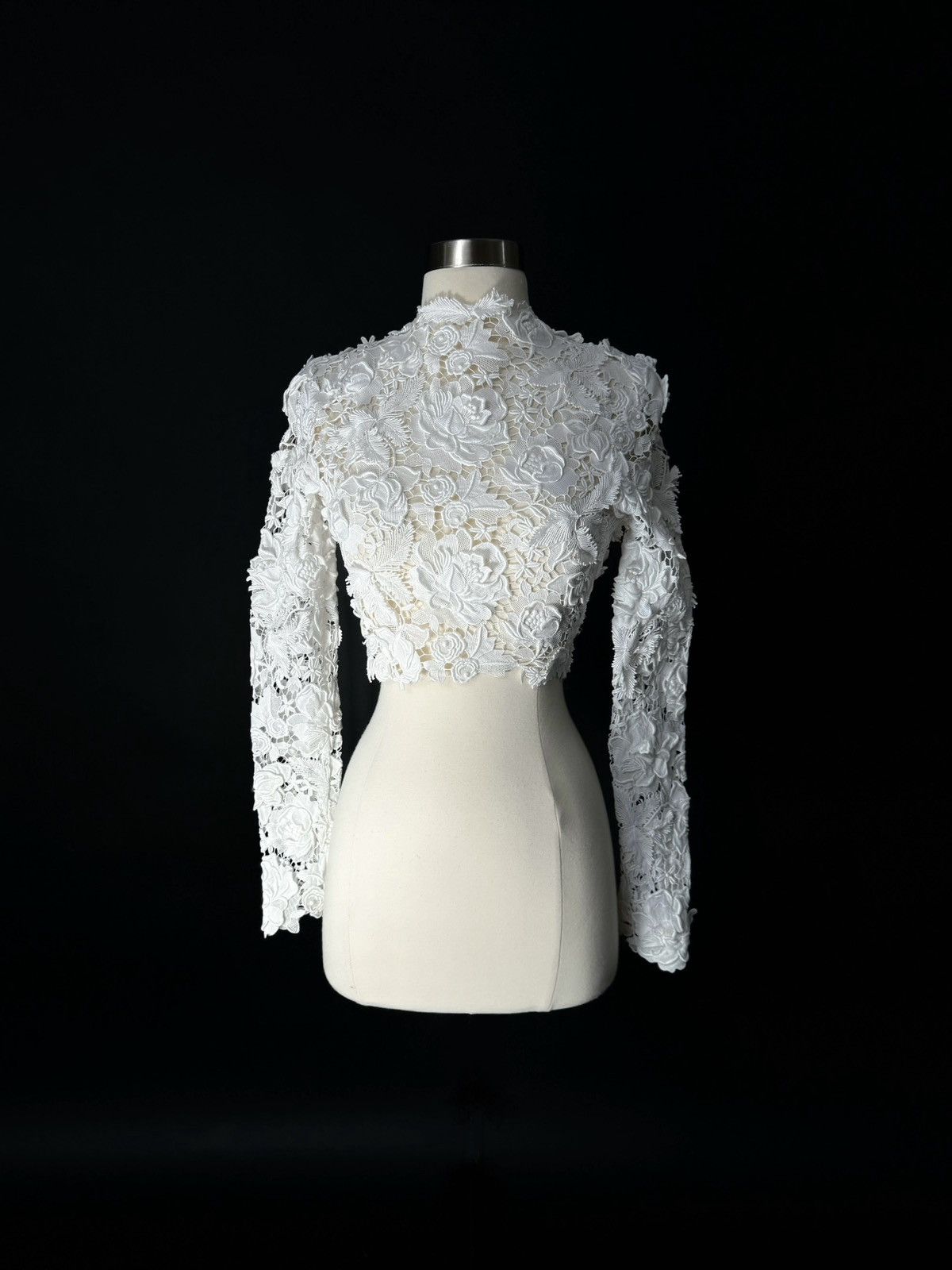 Other Preloved US 2 Guipure Lace Anna Augusta Bridal Cape Size XS / US 0-2 / IT 36-38 - 1 Thumbnail