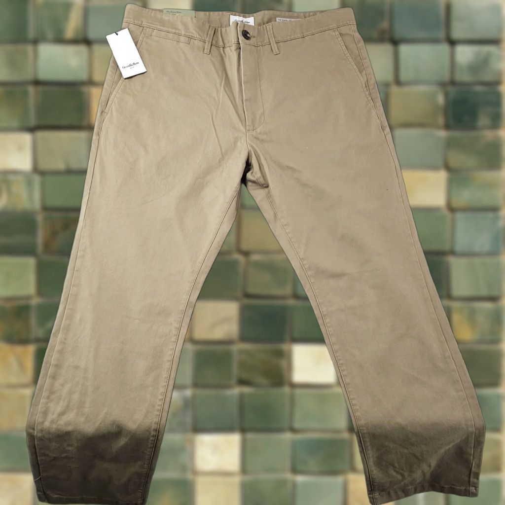 Vintage Goodfellow & Co Pants Men Slim Chino 38x30 Beige Stretch Casual Business Travel Khaki 5 Pocket Zip Fly Button Mens Size US 38 / EU 54 - 1 Thumbnail