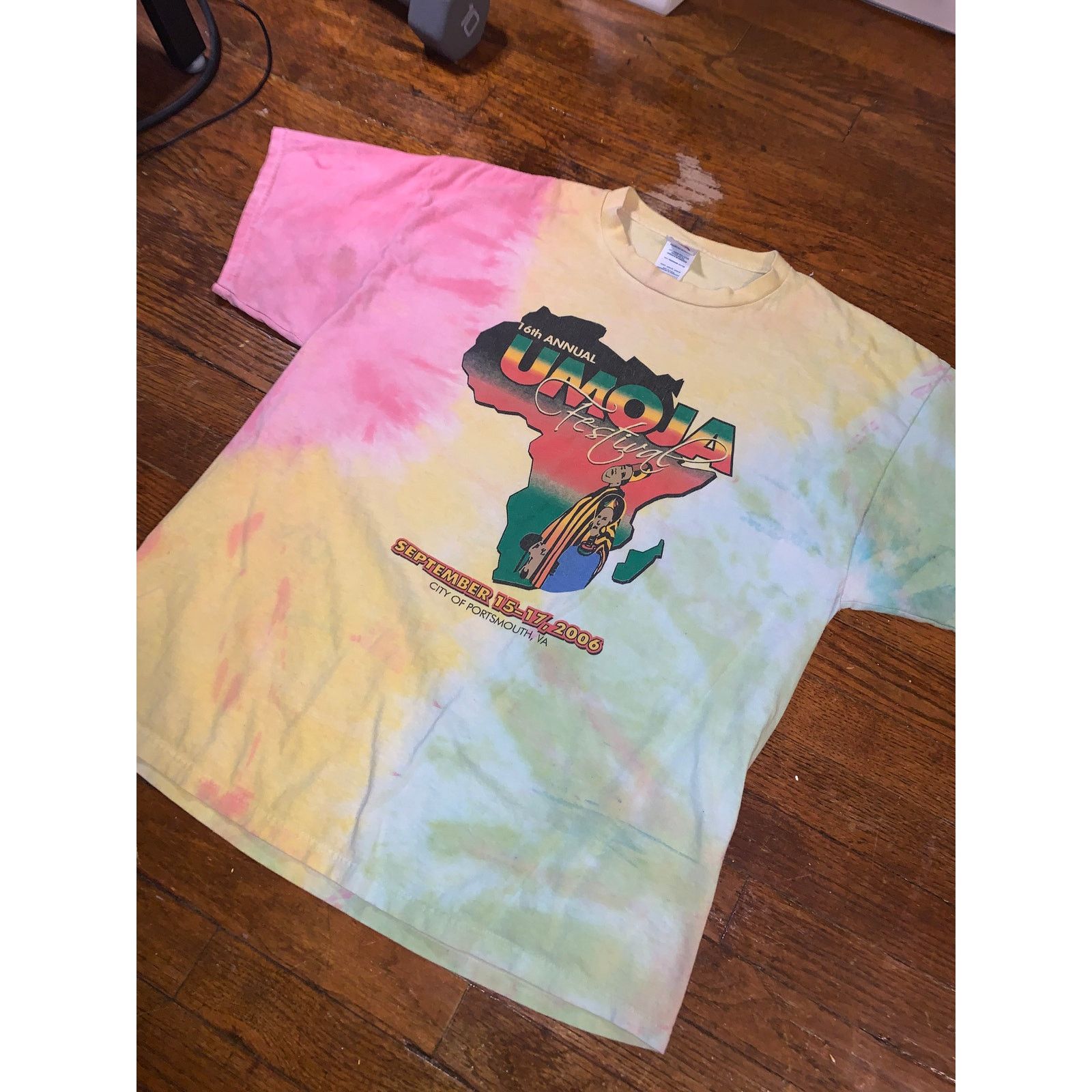 Other × Vintage 2006 Umoja Festival Tie Dye Tee XL Delta Pro Weight Africa Size US XL / EU 56 / 4 - 5 Thumbnail