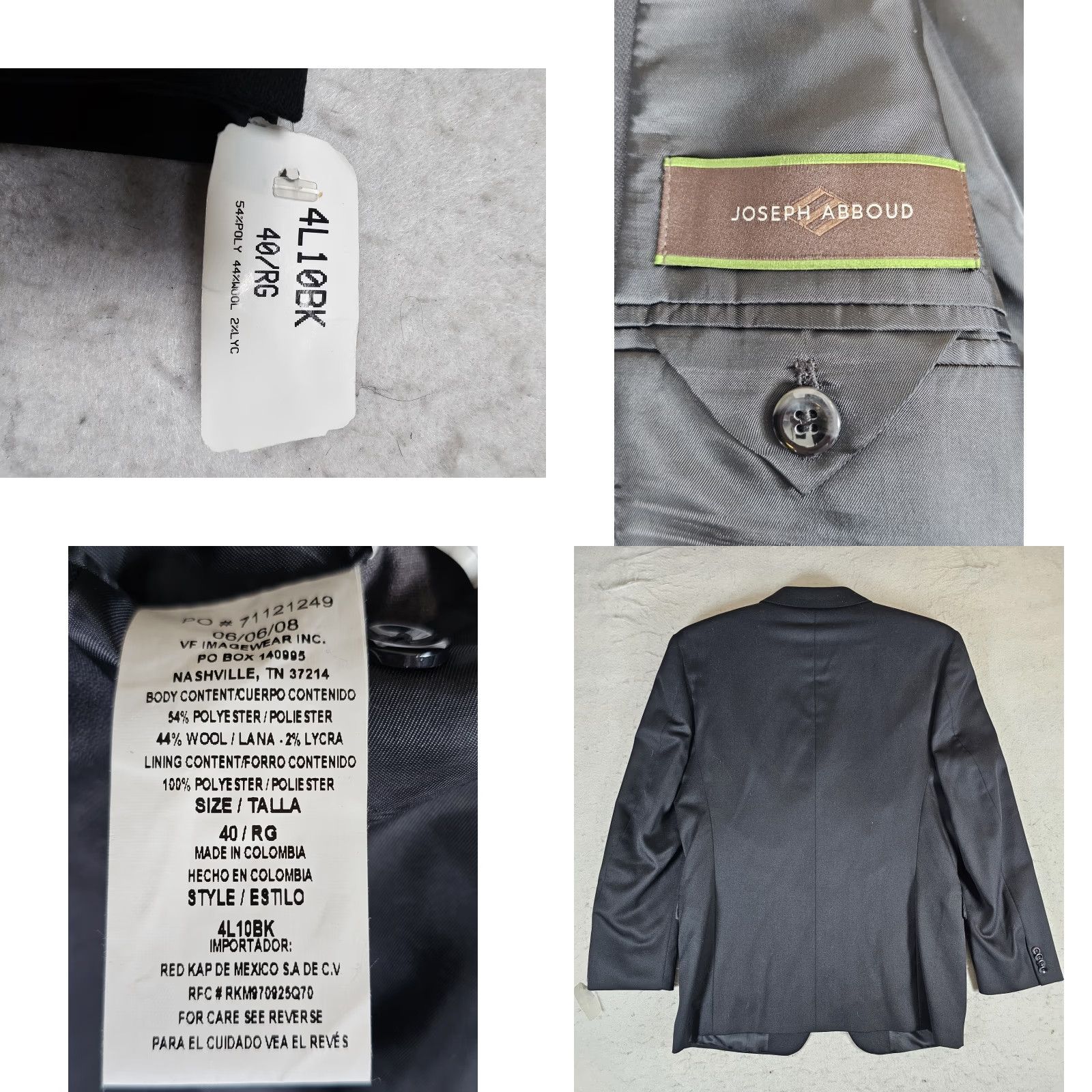 Joseph Abboud VINTAGE? Size 40R - 8 Thumbnail