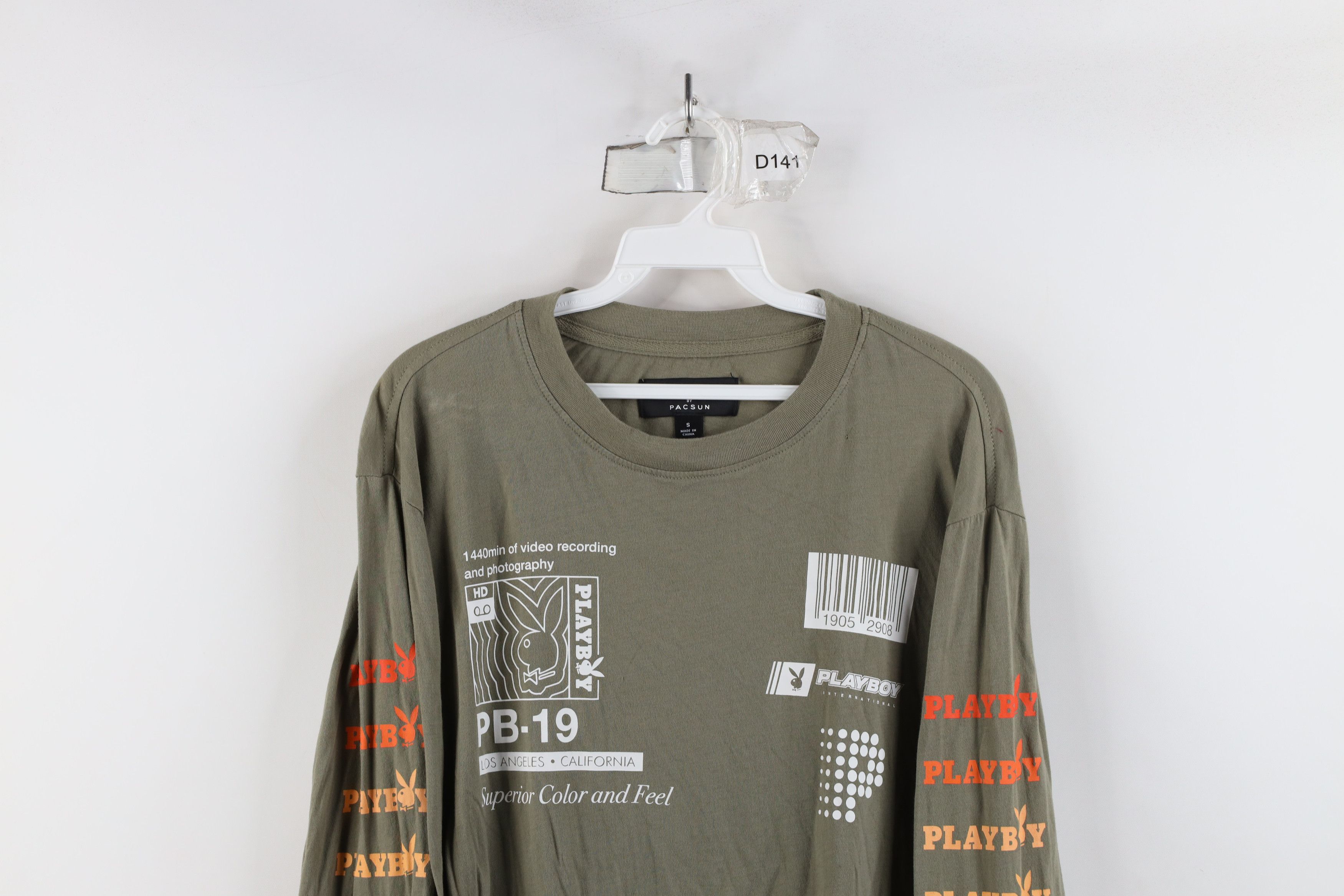 Playboy × Vintage Vintage Y2K Pacsun Playboy Taped Logo Long Sleeve T-Shirt Size US S / EU 44-46 / 1 - 2 Thumbnail