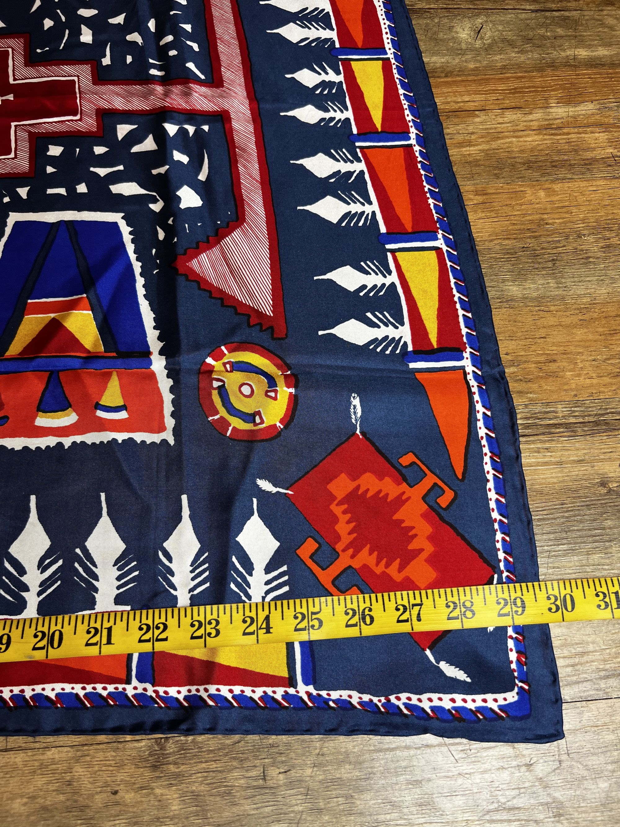 Vintage Vintage 1970's-1990's Beckford Native American Silk Scarf Size ONE SIZE - 7 Thumbnail
