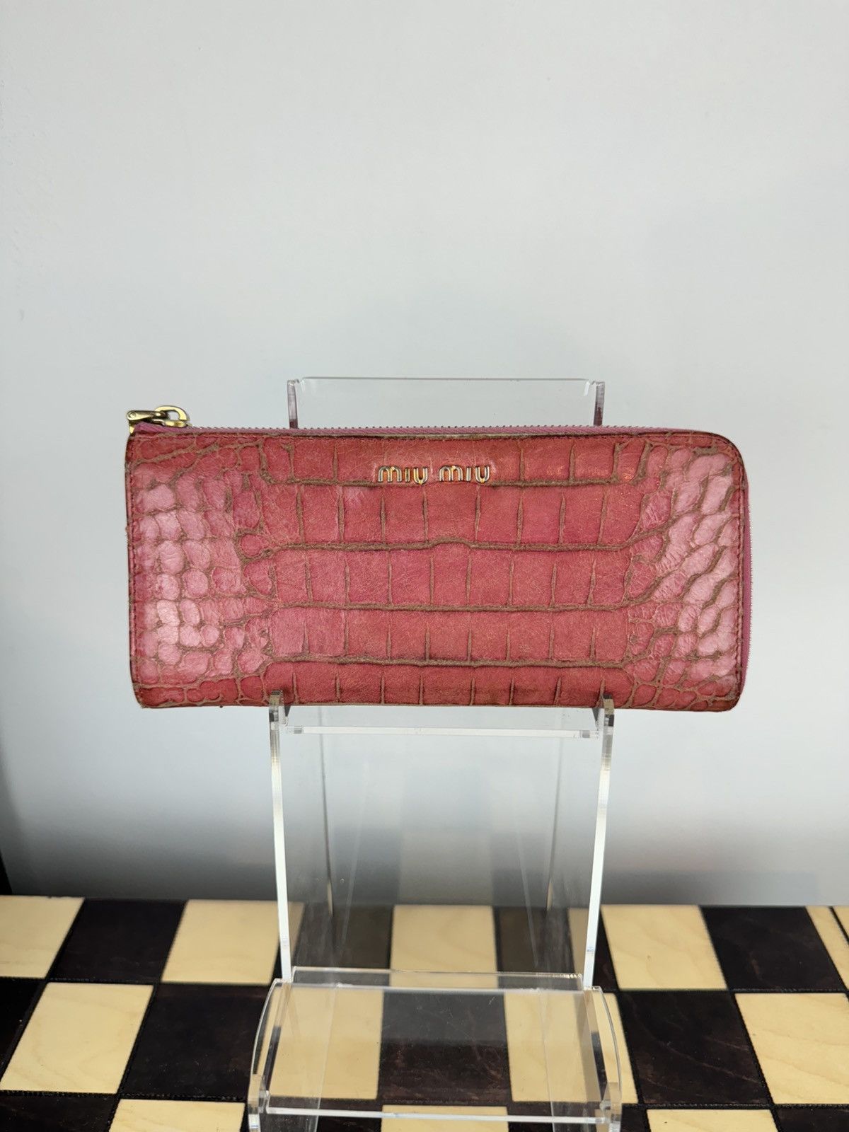 Miu Miu Leather wallet Miu Miu y2k original streetwear luxury Size ONE SIZE - 1 Thumbnail