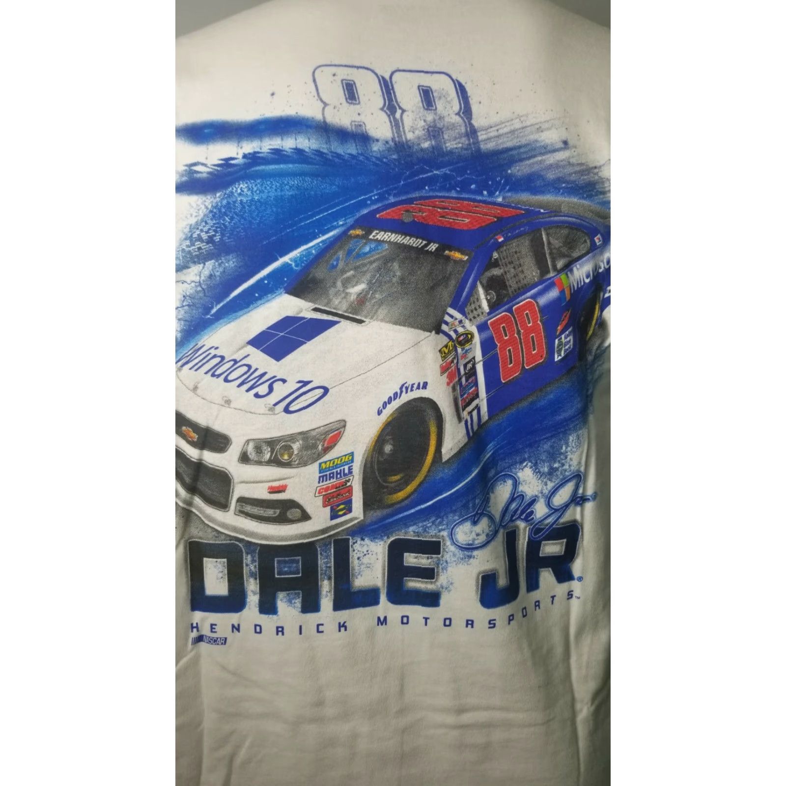 NASCAR Vintage Dale Earnhardt Jr NASCAR T-Shirt Men Large White 90s Sports Racing Size US L / EU 52-54 / 3 - 5 Thumbnail