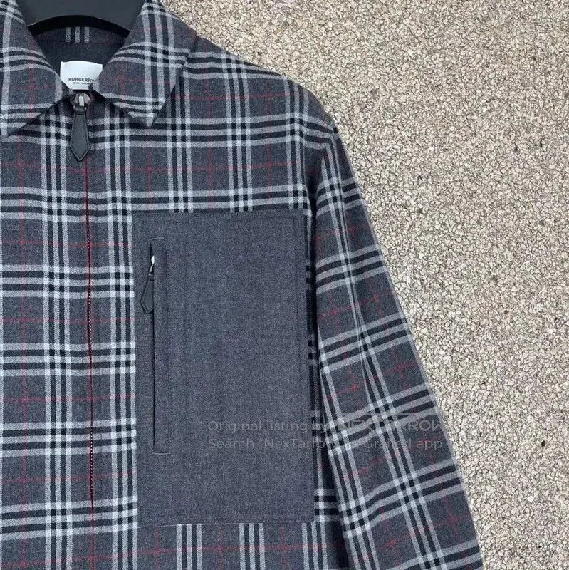 Burberry Gray Long Sleeve Men's Shirt.