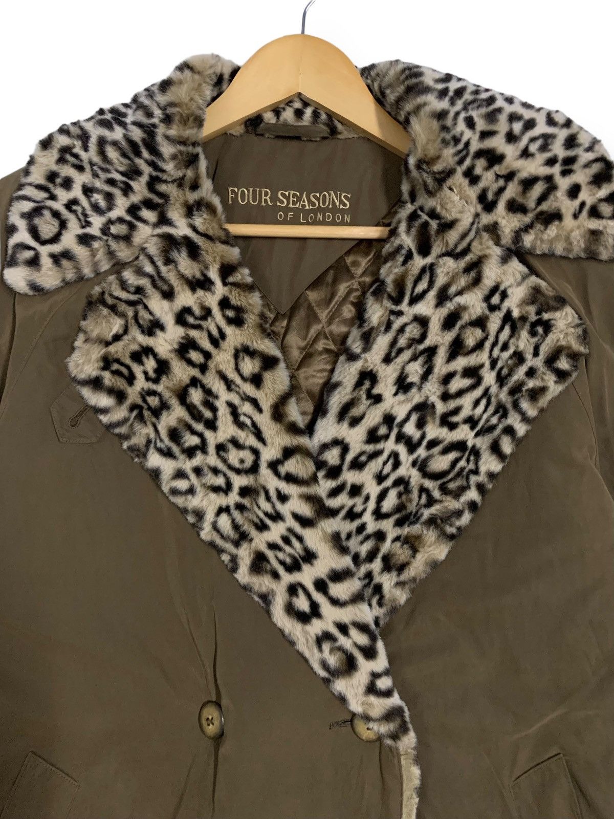 Other 4 Season of London Leopard Faux Fur Long Coat Size L / US 10 / IT 46 - 6 Thumbnail