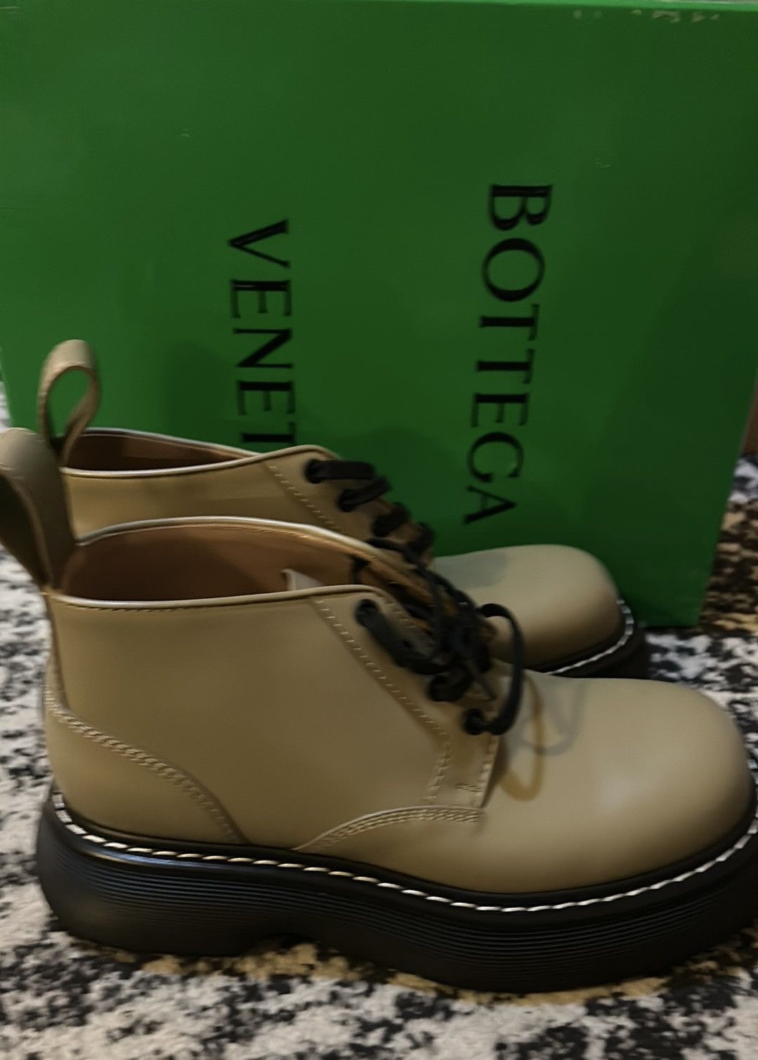Bottega Veneta Bottega Veneta beige ‘The Bounce’ platform Ankle Boots Size US 8.5 / IT 38.5 - 4 Thumbnail