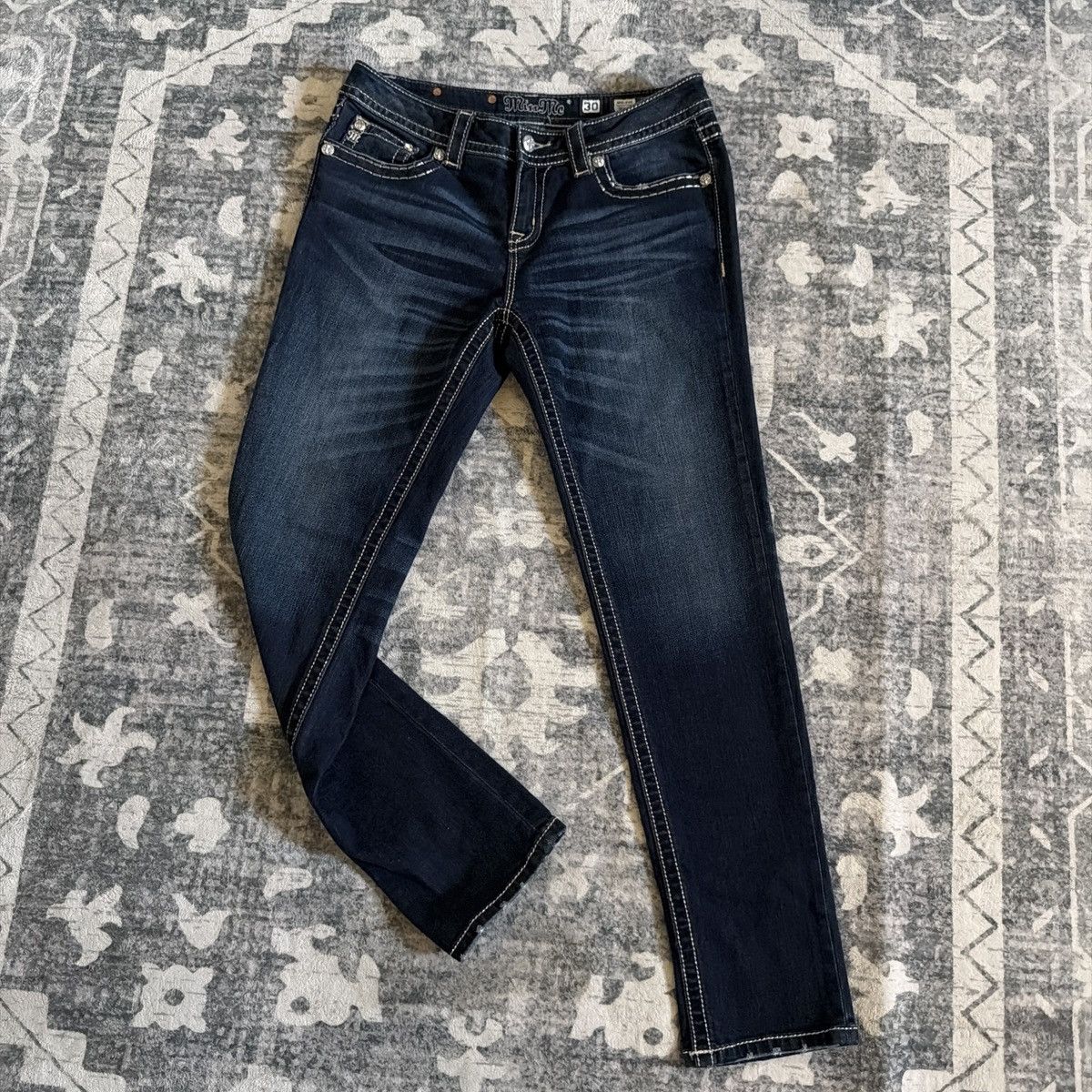Miss Me Miss Me dark washed jeans Size 30" / US 8 / IT 44 - 2 Thumbnail