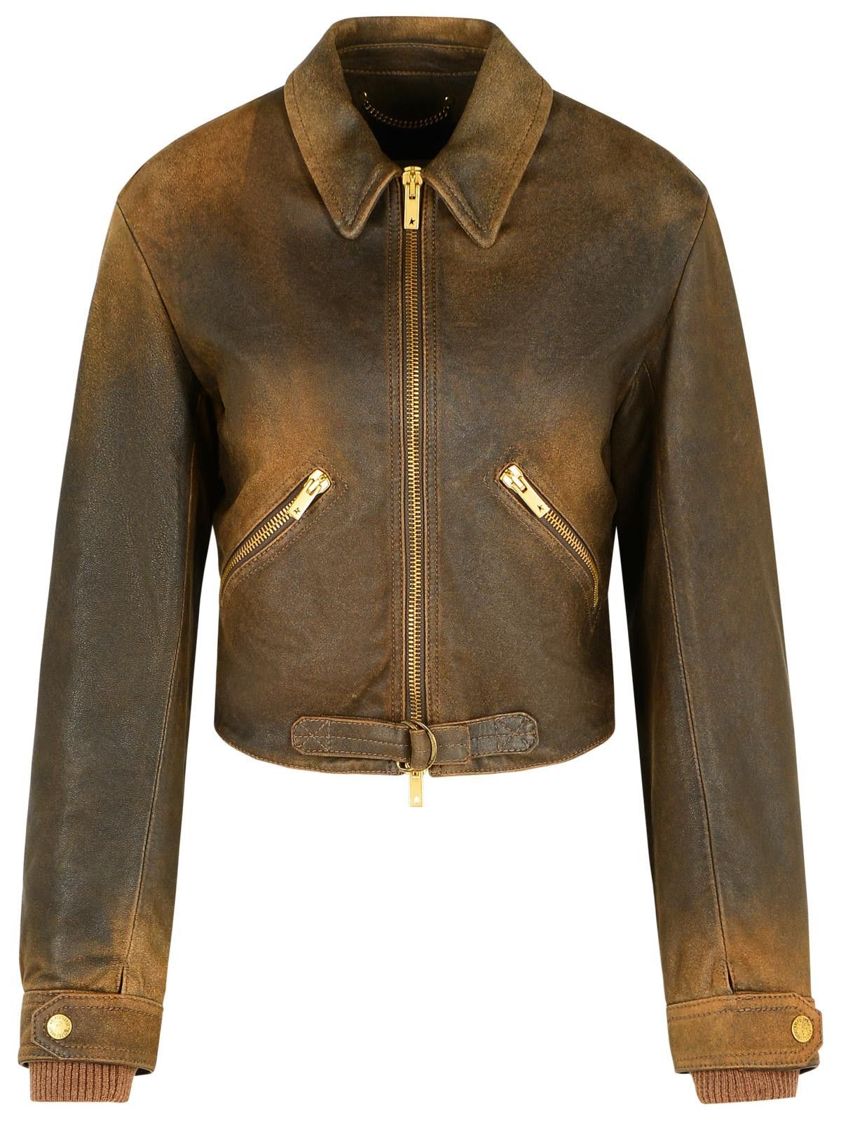 Golden Goose GOLDEN GOOSE Brown Leather Jacket Size M / US 6-8 / IT 42-44 - 1 Thumbnail