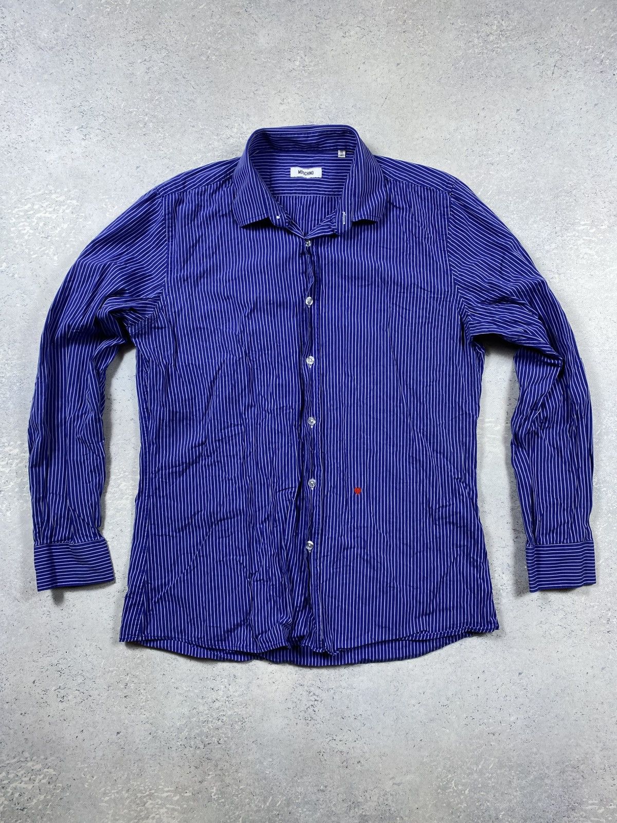 Moschino Moschino Mens Blue Shirt Size Large Size US L / EU 52-54 / 3 - 1 Thumbnail