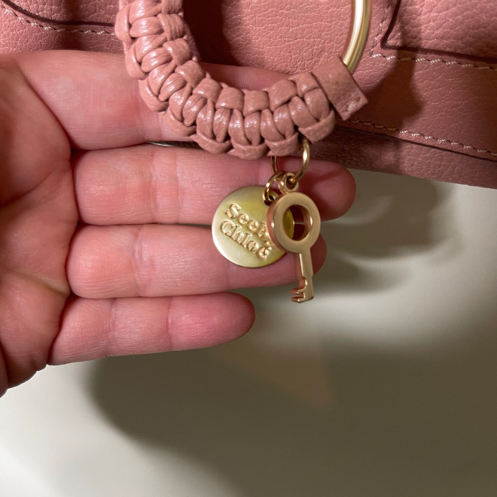 See by Chloe See by Chloé Hana leather chain long wallet in mate pink Size ONE SIZE - 10 Thumbnail