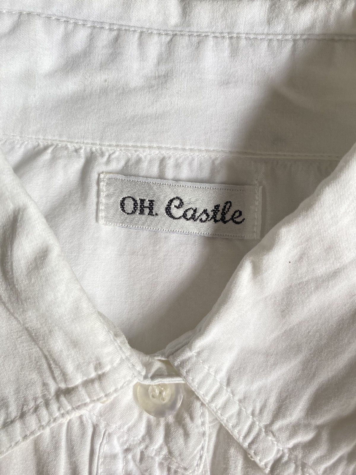 Japanese Brand OH. Castle White Embroidered Long-Sleeve Shirt Size M / US 6-8 / IT 42-44 - 5 Thumbnail