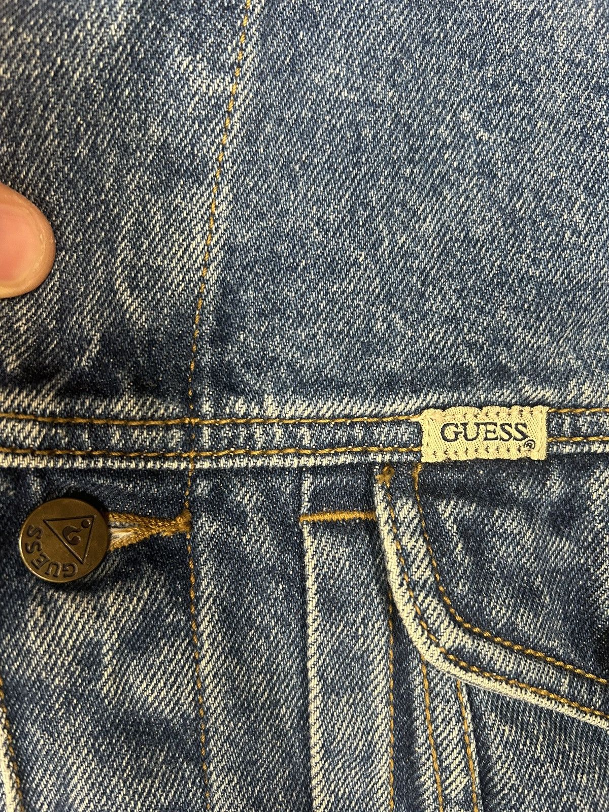 Guess × Vintage Crazy Vintage 80s Guess Jeans Denim Jacket Custom Art Size US M / EU 48-50 / 2 - 3 Thumbnail