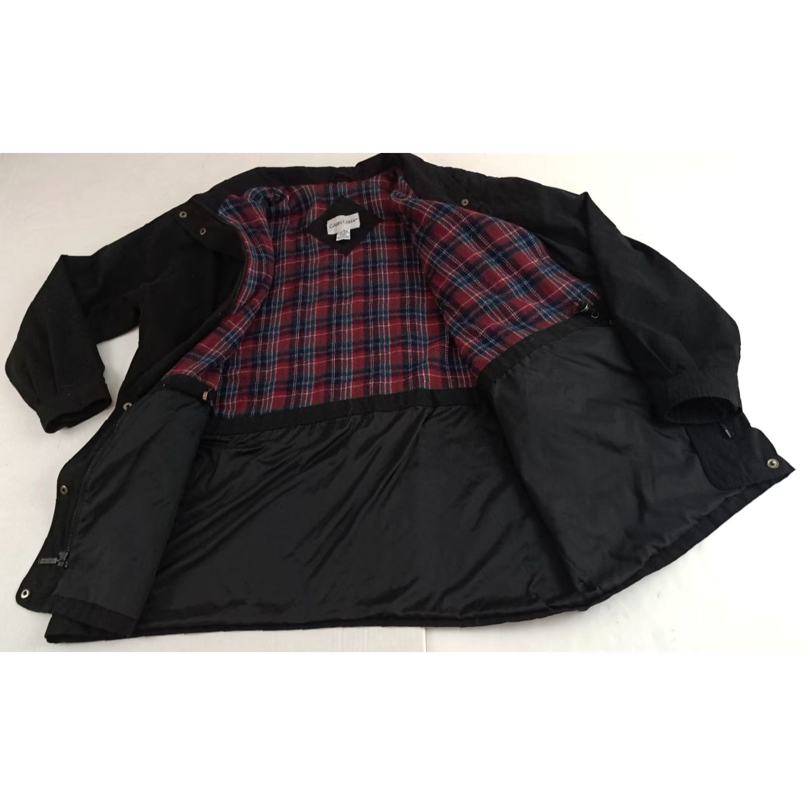 Vintage VINTAGE Cabin Creek Jacket Full Zip&Snap Button Lined Black Canvas Outdoor Winter Fall Spring Unisex Adults XL Mens Womens Size US XL / EU 56 / 4 - 4 Thumbnail