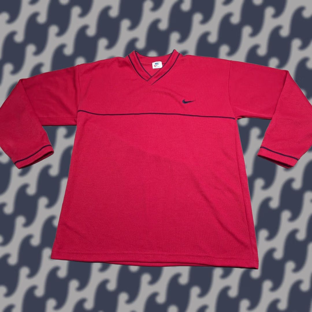 Nike VINTAGE Nike Airliner Golf Shirt Mens L Red Long Sleeves Size US L / EU 52-54 / 3 - 1 Thumbnail
