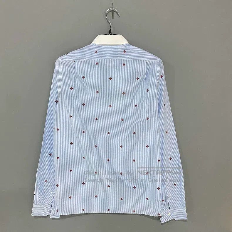Gucci Gucci Bee embroidered full-print striped shirt Size XS / US 0-2 / IT 36-38 - 3 Thumbnail