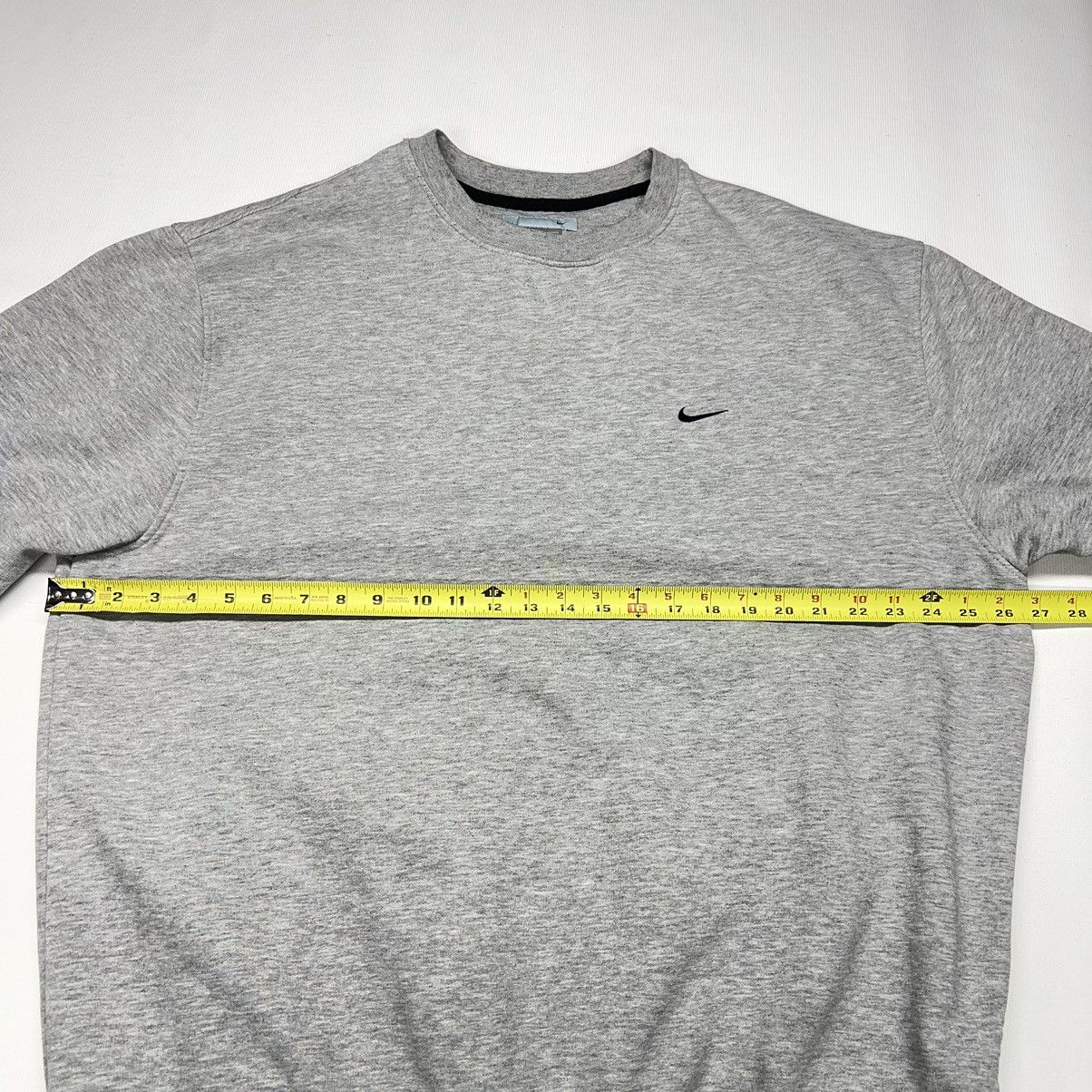 Nike × Vintage Nike Crewneck Grey Sweatshirt Mini Swoosh 90s Made In Turkey Size US XL / EU 56 / 4 - 17 Thumbnail