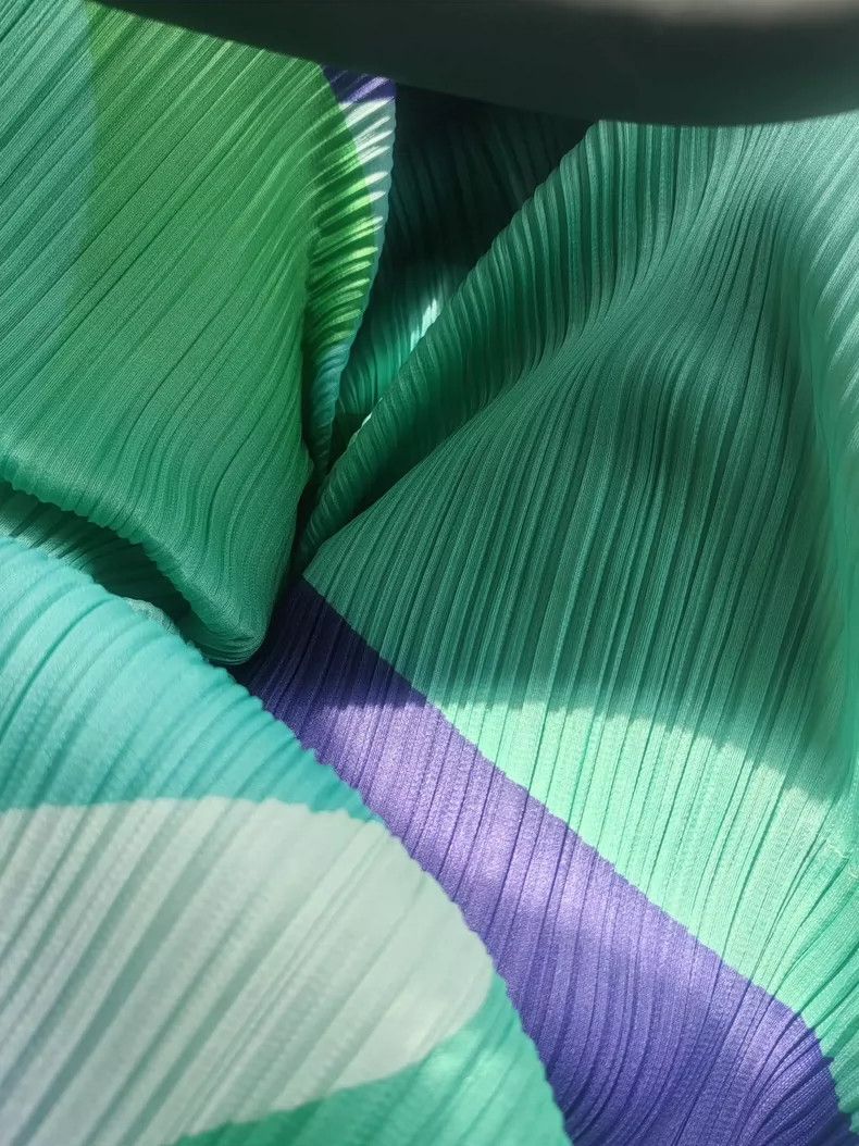 Issey Miyake Issey Miyake size:3 Green waltz pleated trousers Size 23" - 5 Thumbnail