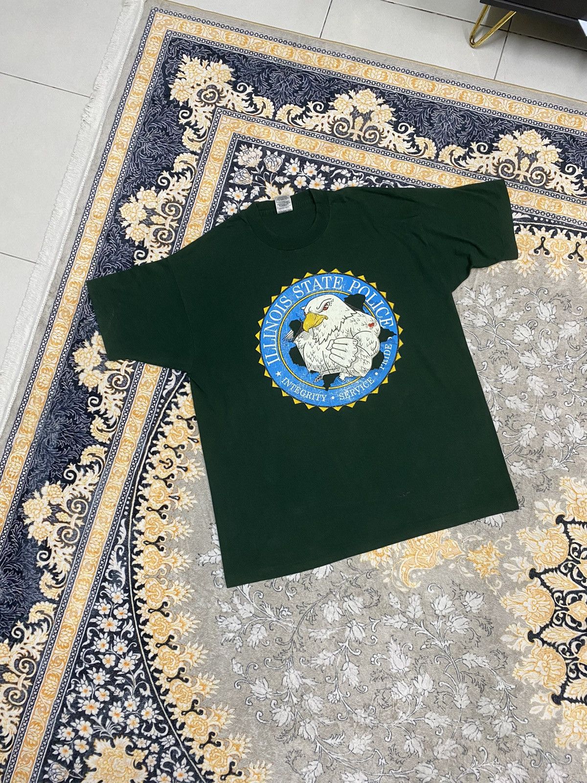 Fruit Of The Loom × Vintage VINTAGE ILLINOIS STATE POLICE 90s RARE TEE Size US XL / EU 56 / 4 - 1 Thumbnail