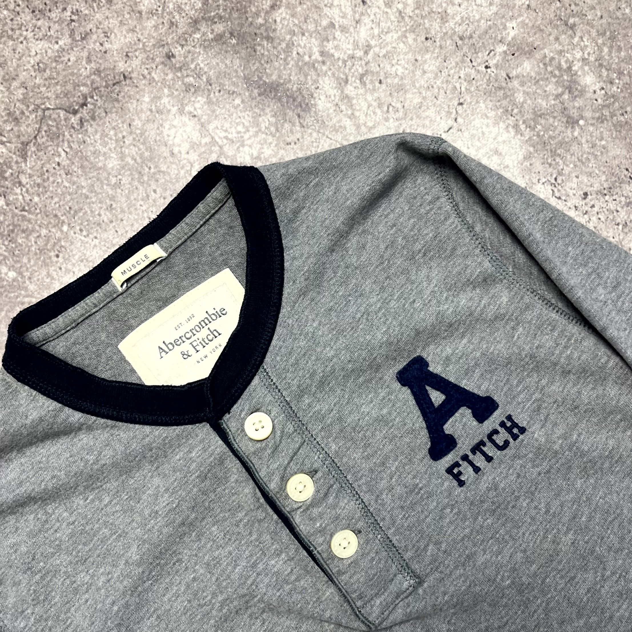 Abercrombie & Fitch Y2K Abercrombie & Fitch Muscle Gray Long Sleeve Size XL Size US XL / EU 56 / 4 - 5 Thumbnail