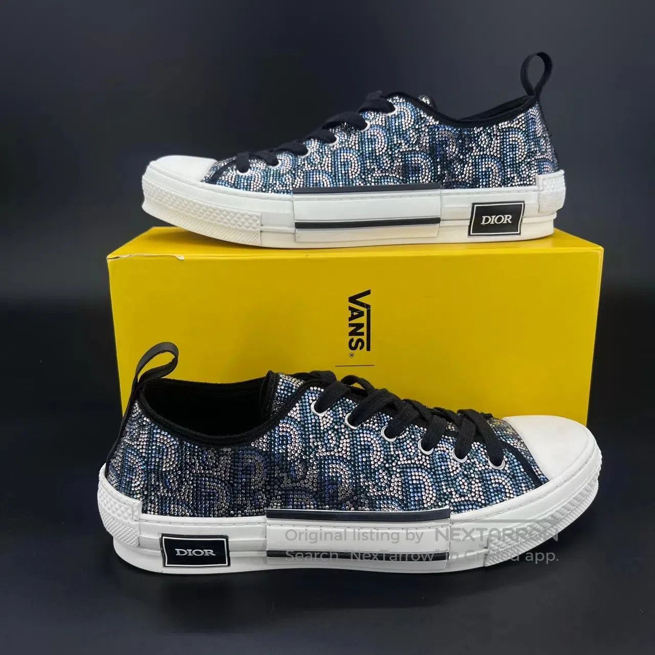 Dior Multi Colored Low-Top Sneakers with Sparkle Detail. Size US 10 / EU 43 - 3 Thumbnail