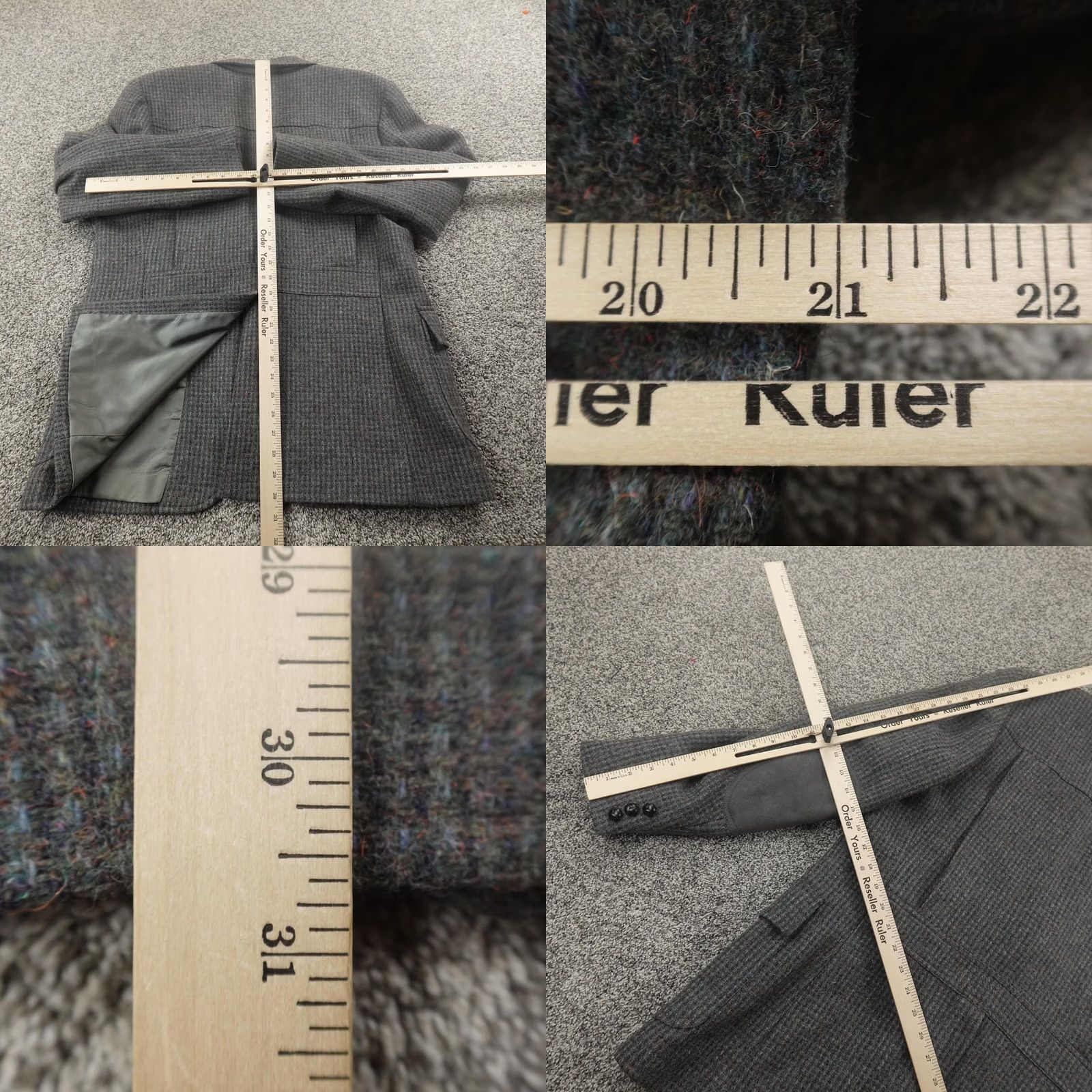 Pendleton VTG Pendleton Blazer Mens 44 Gray Wool Tweed Elbow Patch Sport Coat Jacket USA Shirt Mens 44 Gray Tweed Wool Pendleton Blazer Size 44R - 8 Thumbnail