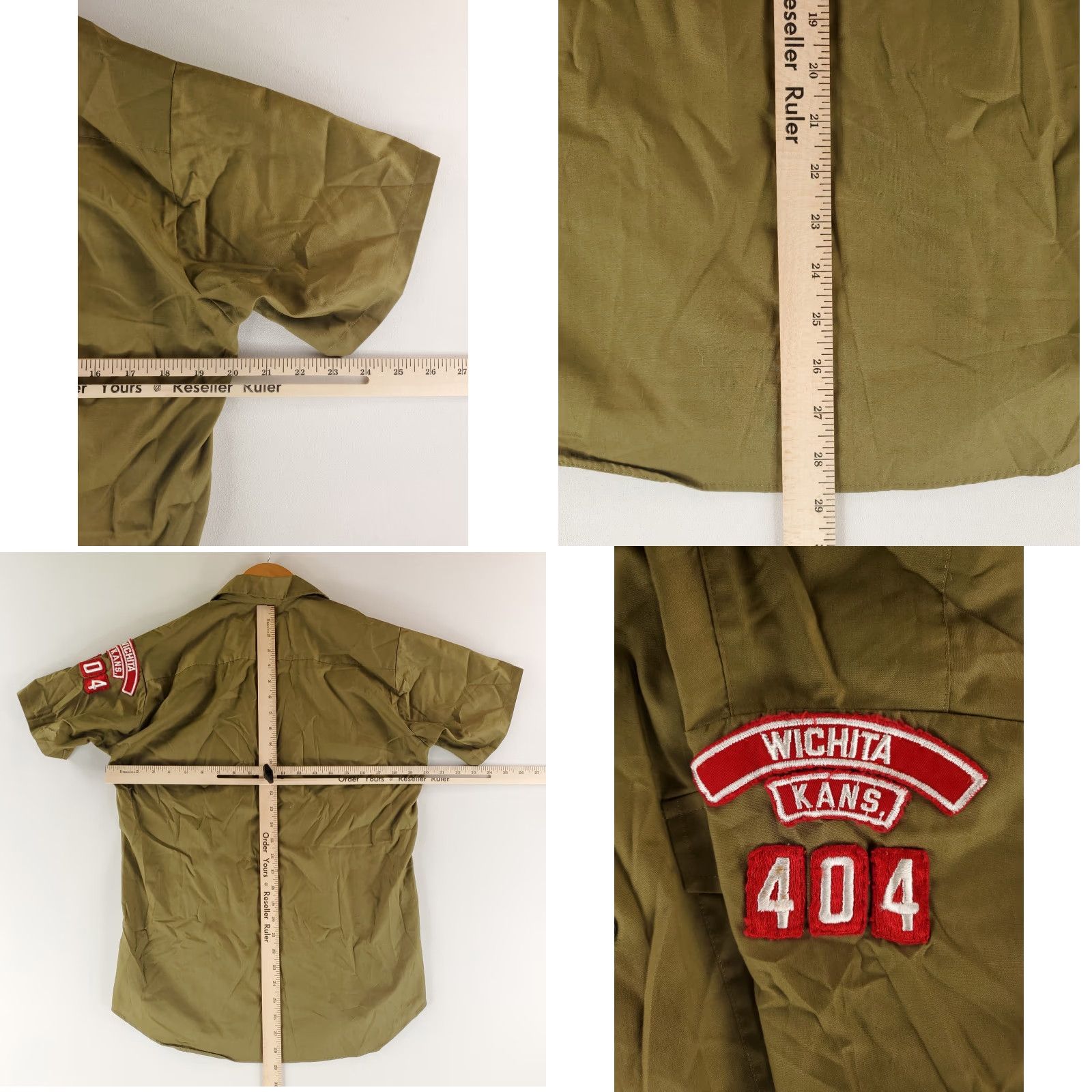 Vintage VINTAGE Boy Scouts America BSA Button-Up Shirt Olive Green Mens S Loop Collar Size US S / EU 44-46 / 1 - 8 Thumbnail