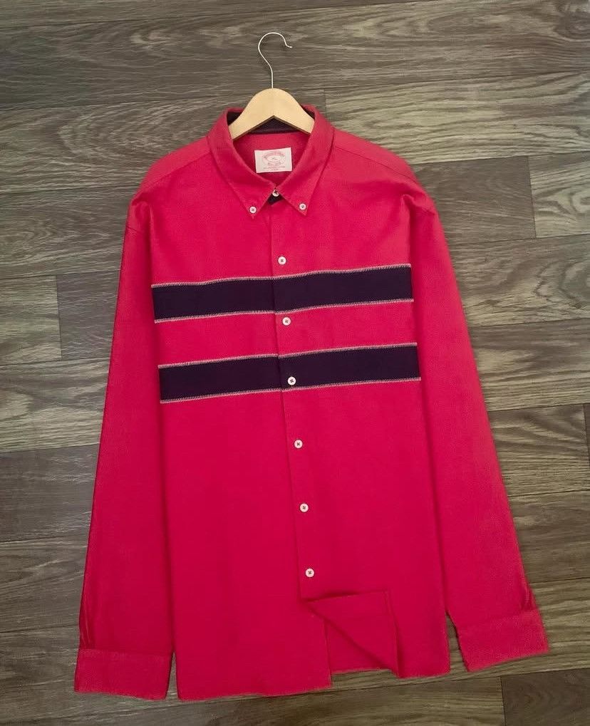 Brooks Brothers Mens Shirt BROOKS BROTHERS Cotton Elbow PatchLong Sleeve Size US XL / EU 56 / 4 - 2 Thumbnail