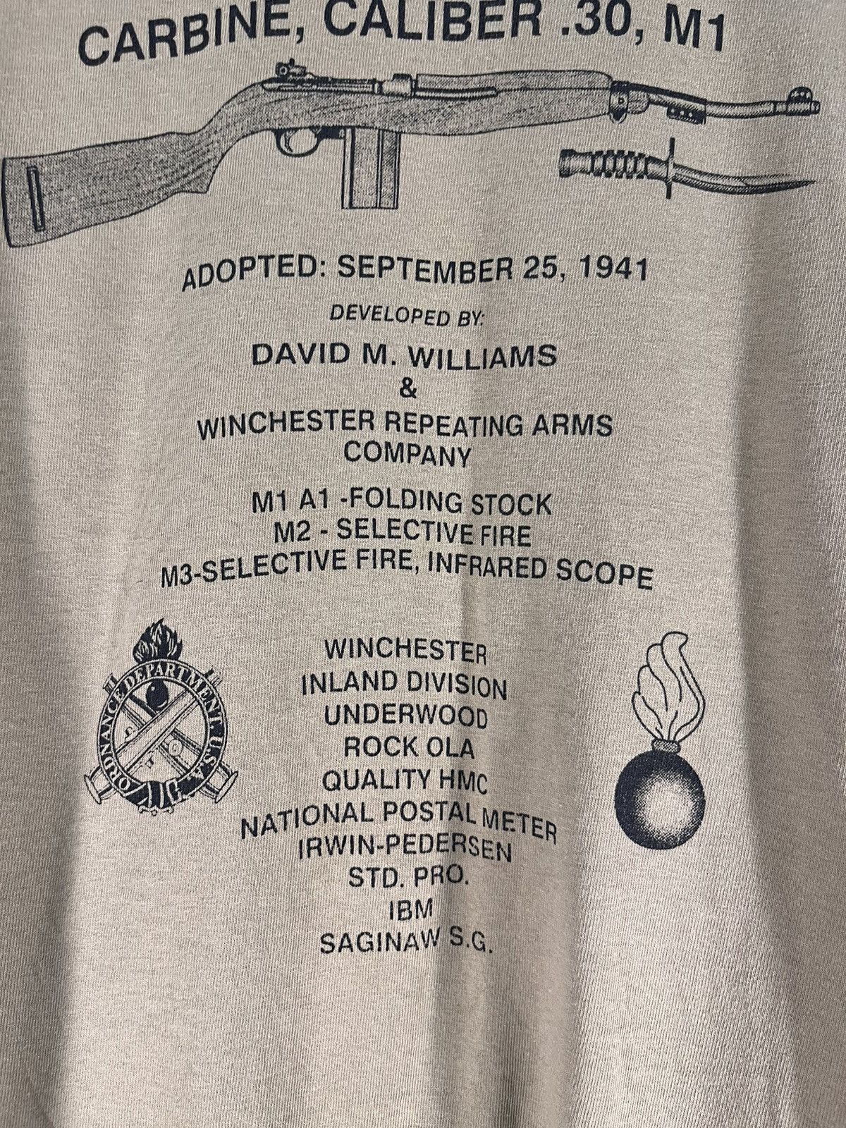 Vintage × Winchester M1 carbine tee Size US XXL / EU 58 / 5 - 3 Thumbnail