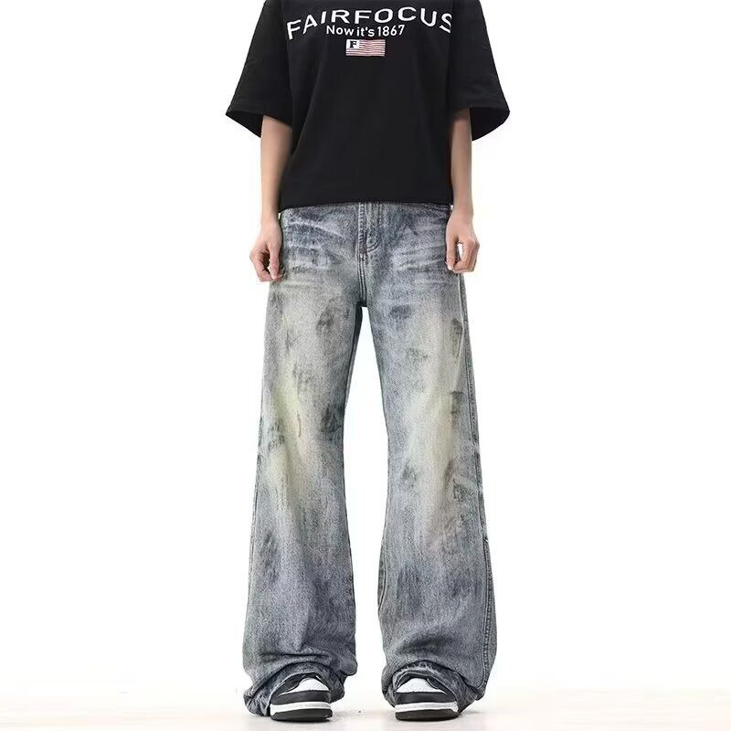Japanese Brand × Jean Retro hip-hop wide leg high street jeans Size US 32 / EU 48 - 5 Thumbnail