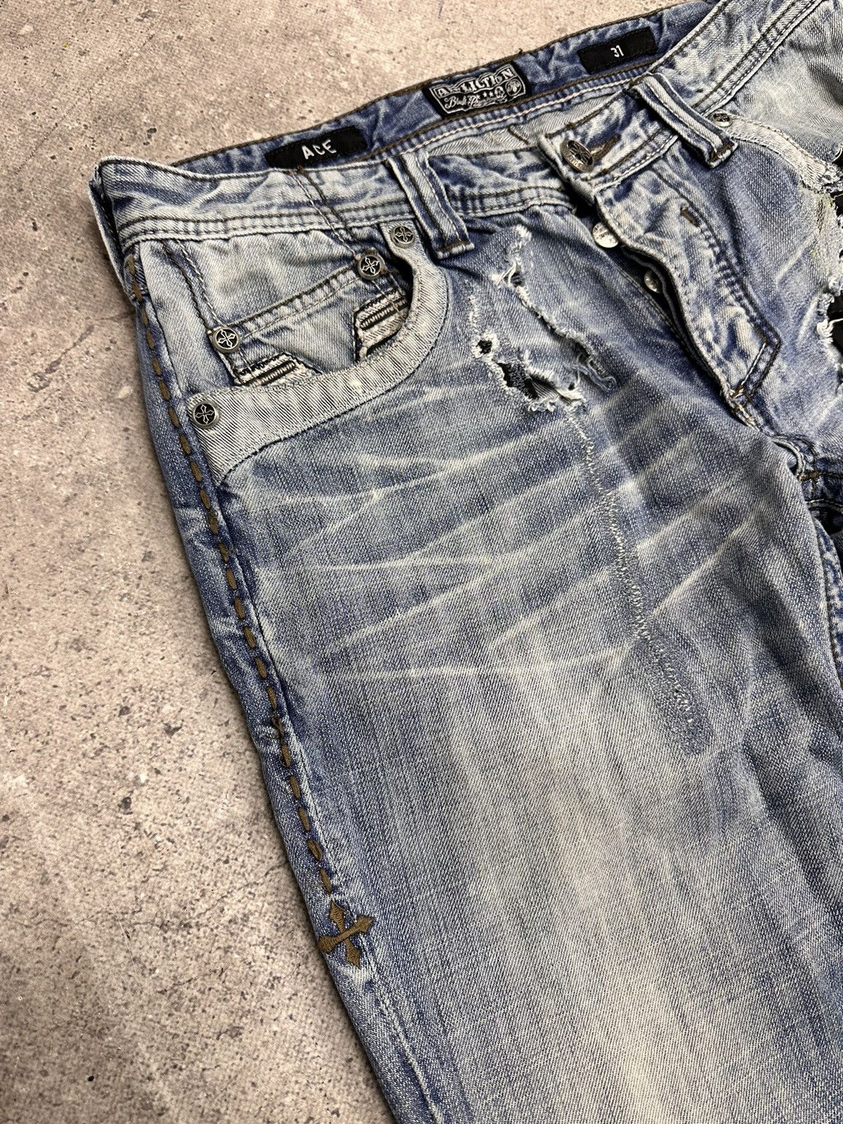 Affliction Vintage Affliction Cargo Bontage Pants y2K Gothic Kill Goa Size US 31 - 5 Thumbnail