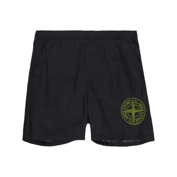Stone Island Stone Island Black Logo Embroidered Casual Shorts -2506 Size US 26 / EU 42 - 1 Thumbnail