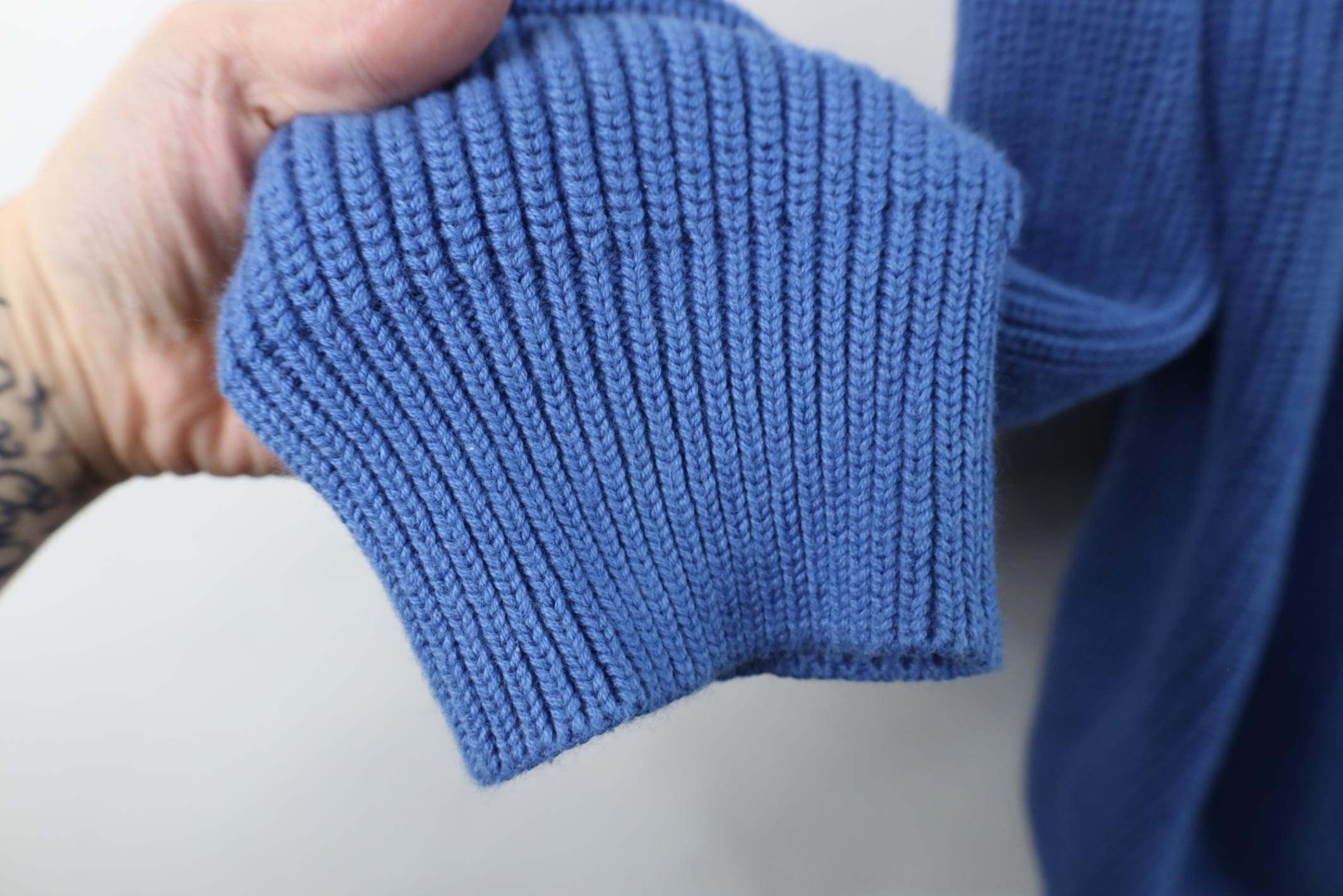 Lands' End Vintage 90s Lands End Ribbed Knit Crewneck Sweater Blue USA Size US L / EU 52-54 / 3 - 7 Thumbnail