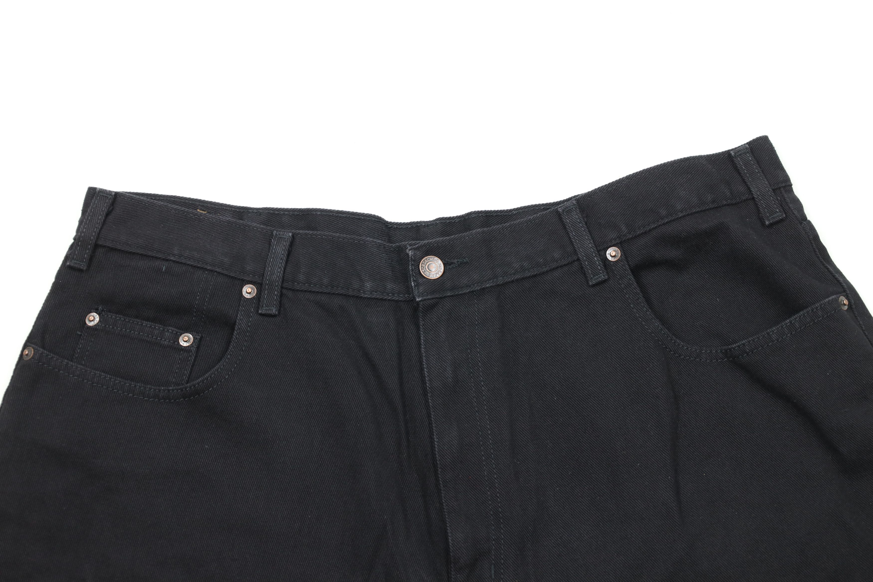 Vintage Deadstock Vintage 90s Streetwear Fit Denim Shorts Black Size US 40 / EU 56 - 2 Thumbnail
