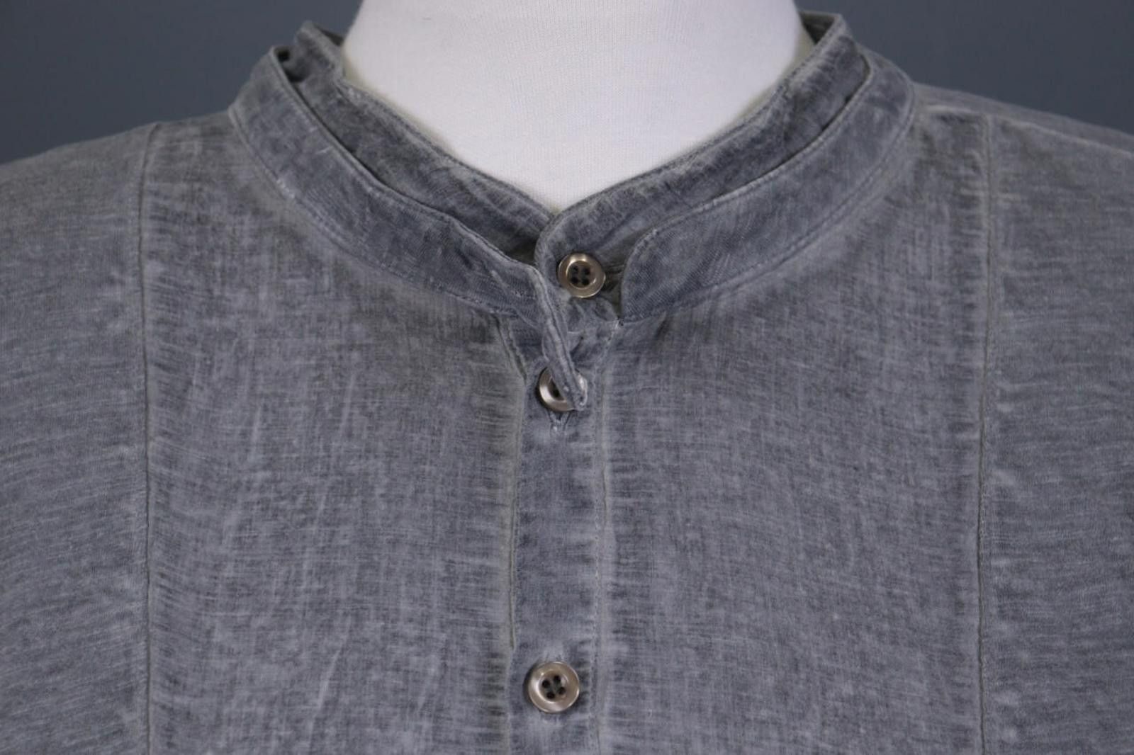 Thom Krom Thom Krom Gray Henley Lagenlook Tunic Blouse Shirt Size L Size L / US 10 / IT 46 - 3 Thumbnail