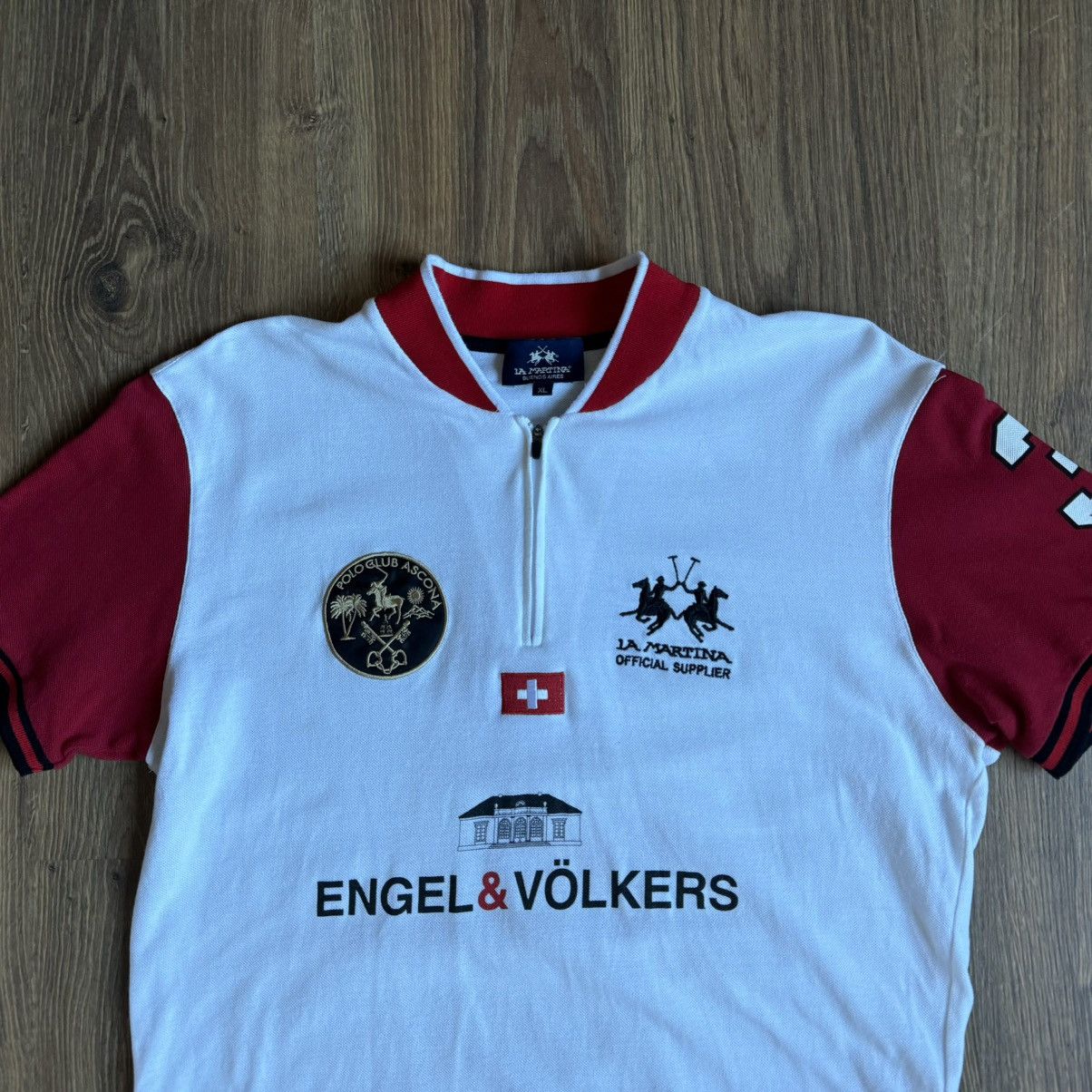 La Martina La Martina Polo Club Ancona Polo Men’s XL White/Red Size US XL / EU 56 / 4 - 2 Thumbnail