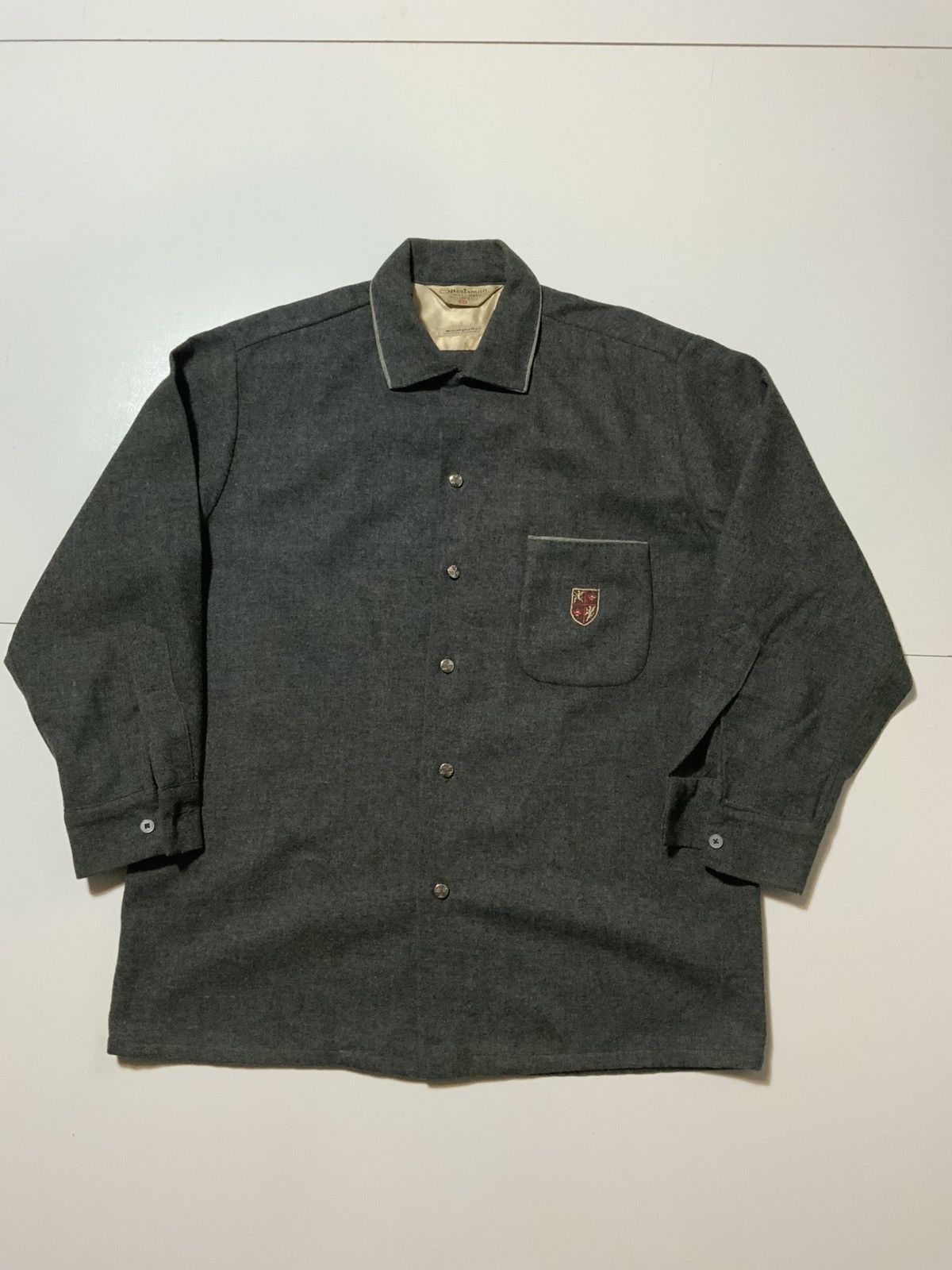 Vintage Vintage 50s 60s Sportsman By Cal-Made Woolunella Loop Shirt Size US M / EU 48-50 / 2 - 1 Thumbnail