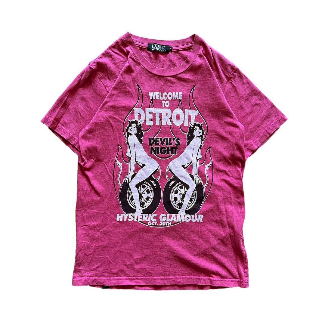 Hysteric Glamour Hysteric Glamour Devil's Night Pink Tee (S) Size S / US 4 / IT 40 - 1 Thumbnail
