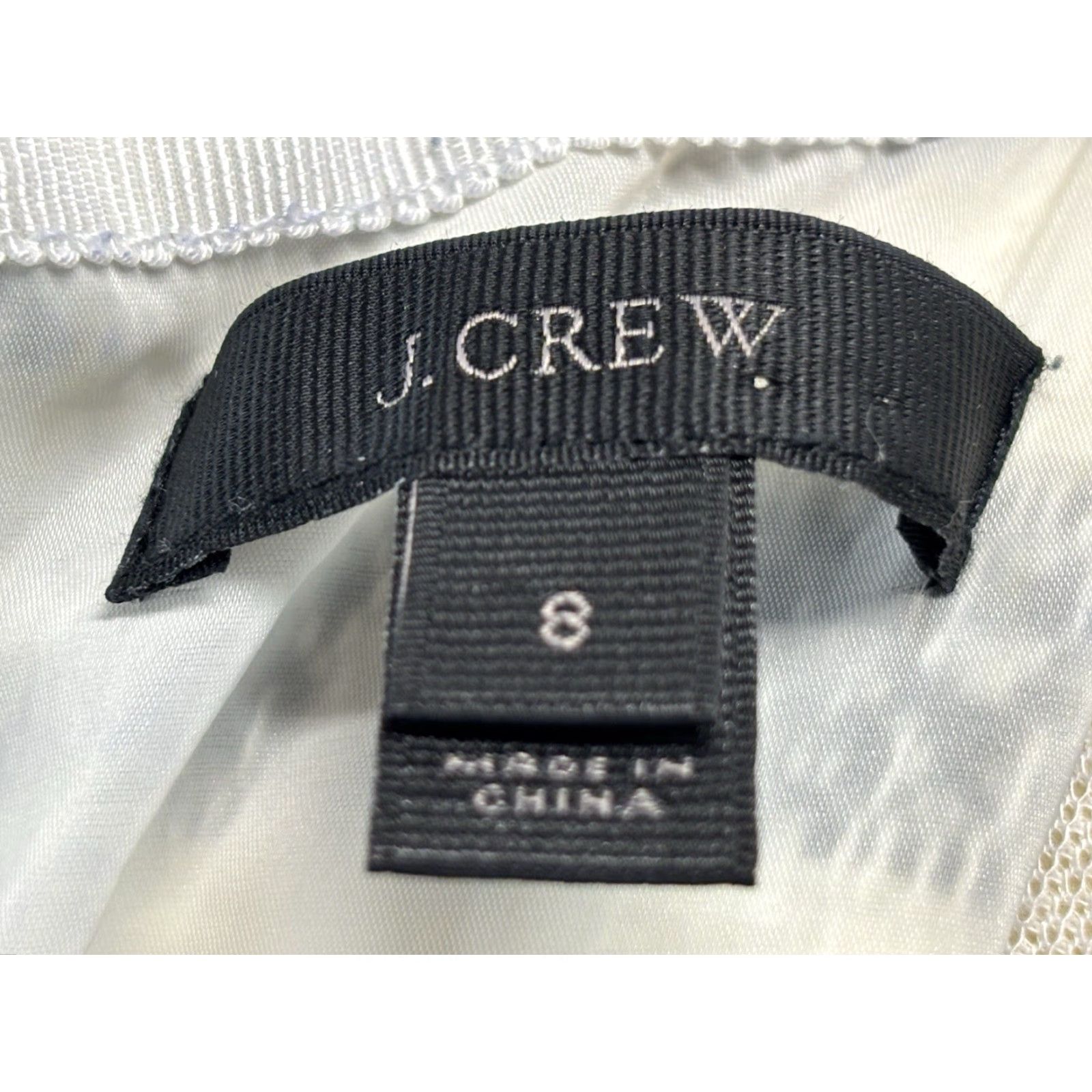 J.Crew J.Crew Dress Womens 8 A-line Sleeveless Short Tweed Stripe White Navy V-Neck Lined Zip Party Cocktail Business Size 30" / US 8 / IT 44 - 7 Thumbnail
