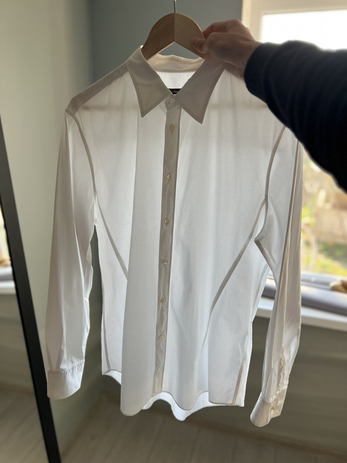 Ermenegildo Zegna Z Zegna Drop 8 Fit White Button Up Shirt Size US XL / EU 56 / 4 - 10 Thumbnail