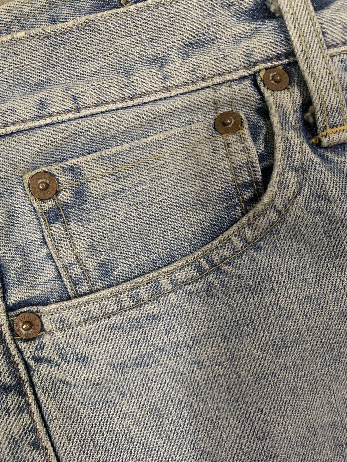 Japanese Brand Vintage 90s Bobson Selvedge Button Fly Loose Straight Jeans Size US 29 - 8 Thumbnail