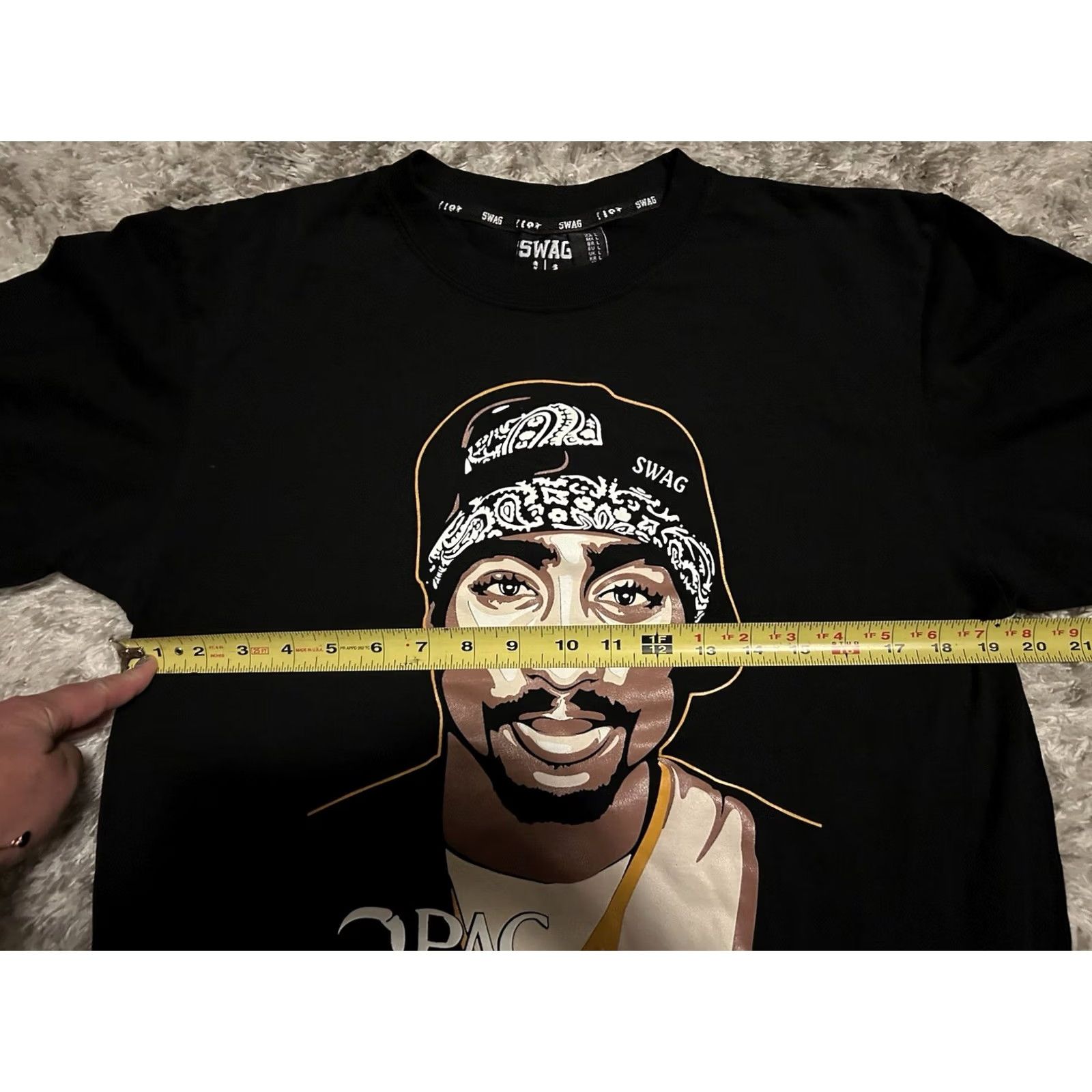 Vintage VINTAGE Tupac Shakur (2 PAC) Men’s T-Shirt Size L Black Swag 69 Rare Shirt Mens L Black Swag 69 Size US L / EU 52-54 / 3 - 8 Thumbnail