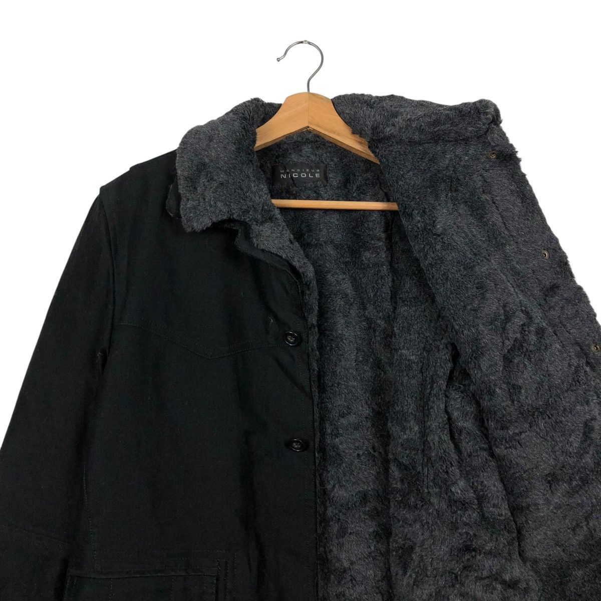 Japanese Brand 🔥VINTAGE CHORE JACKET MONSIUER NICOLE MINK FUR BLANKET Size US M / EU 48-50 / 2 - 13 Thumbnail