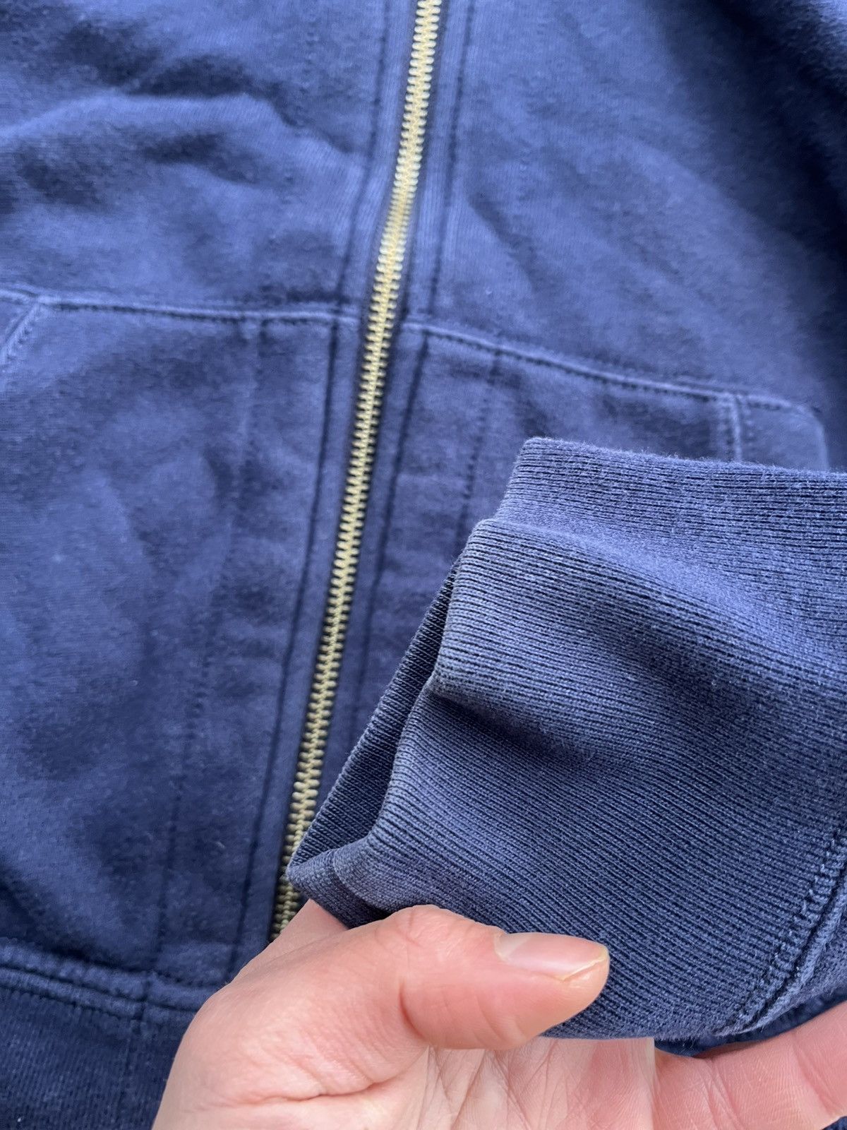 Polo Ralph Lauren × Vintage Vintage Polo Ralph Lauren Cotton Zip Up Faded Hoodie Blue Size US M / EU 48-50 / 2 - 14 Thumbnail